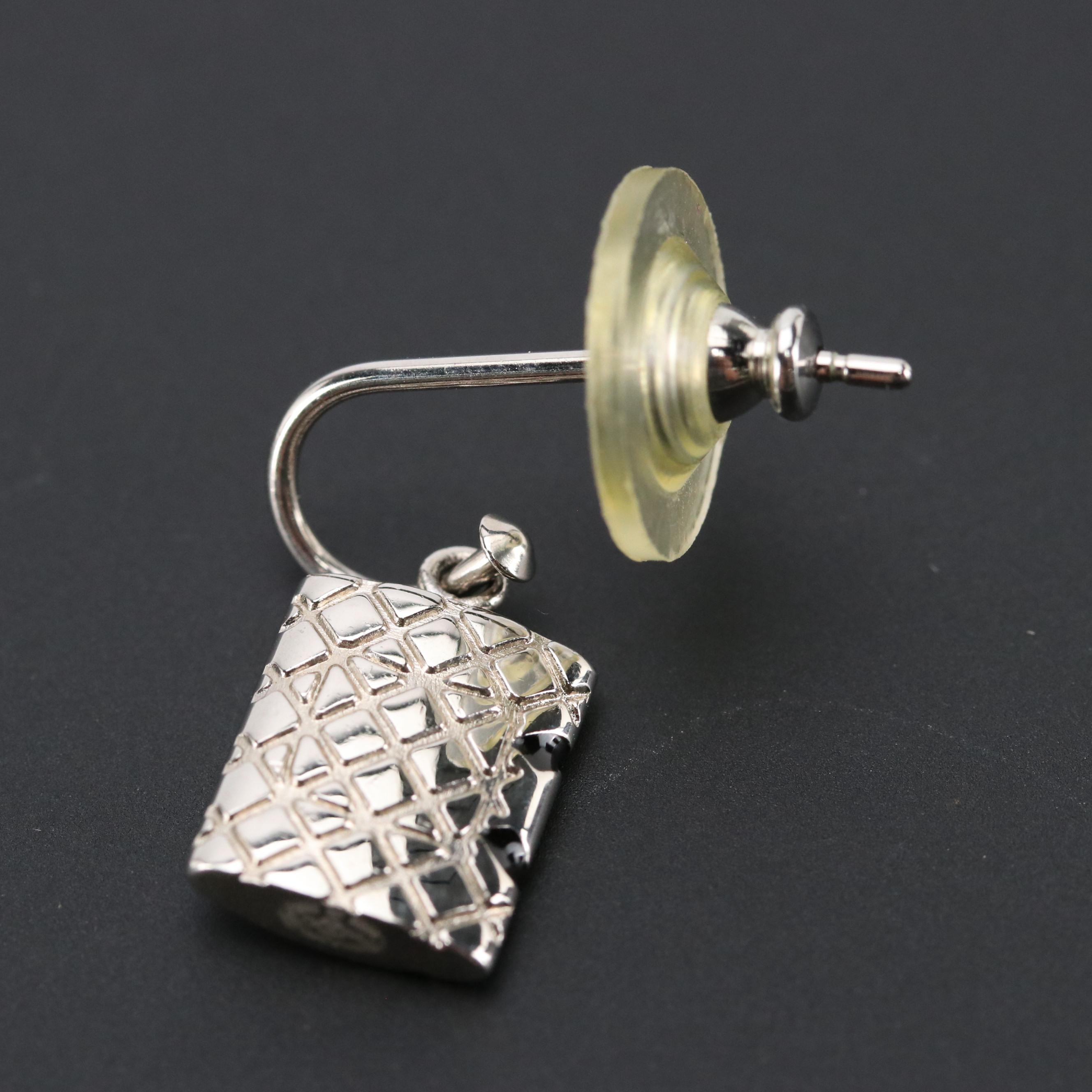 Chanel Cambon Ligne Dangling Earrings in Box, 2000s