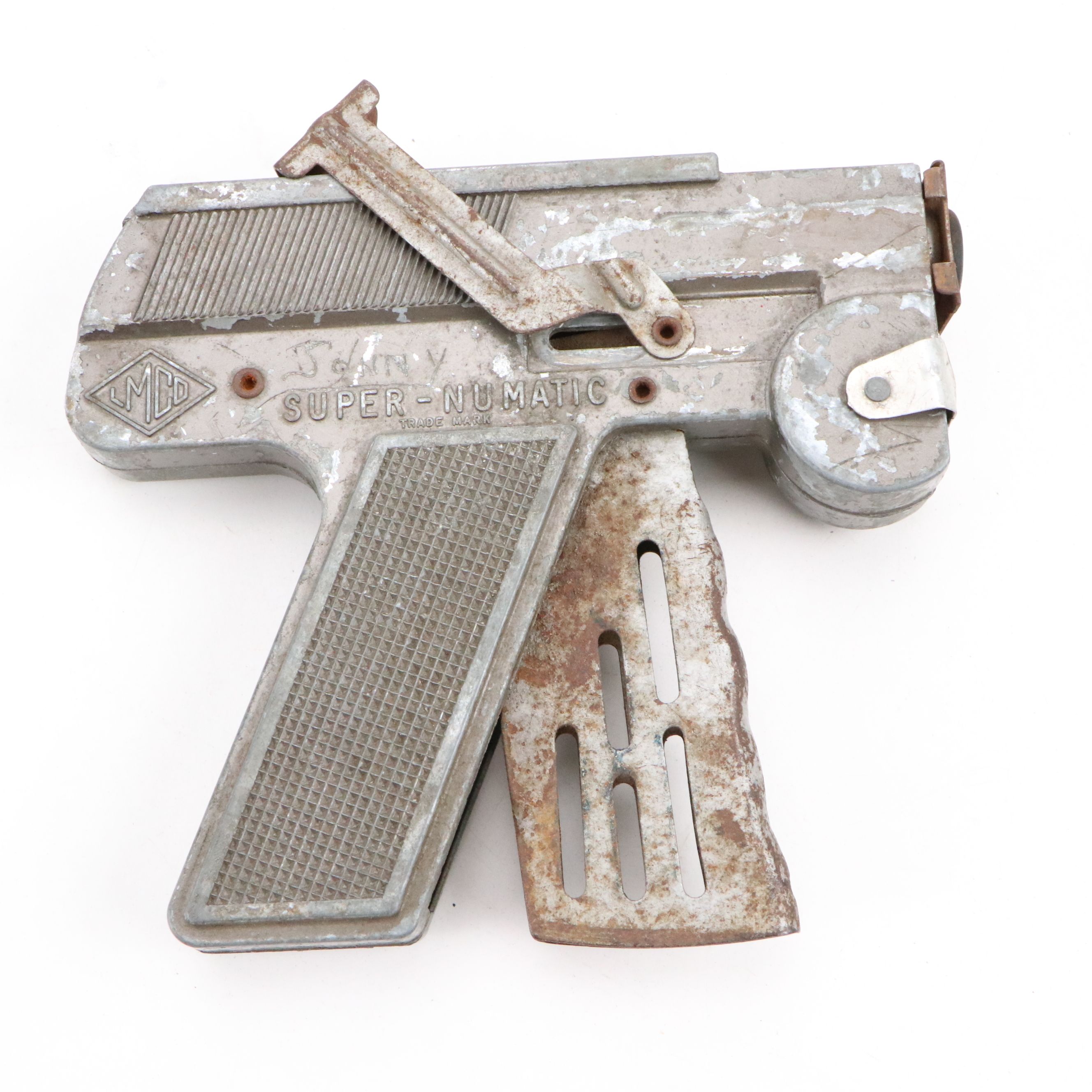 Langson "Super-Numatic" Toy Cap Guns with Horse Hoof Knife, Mid-20th Century