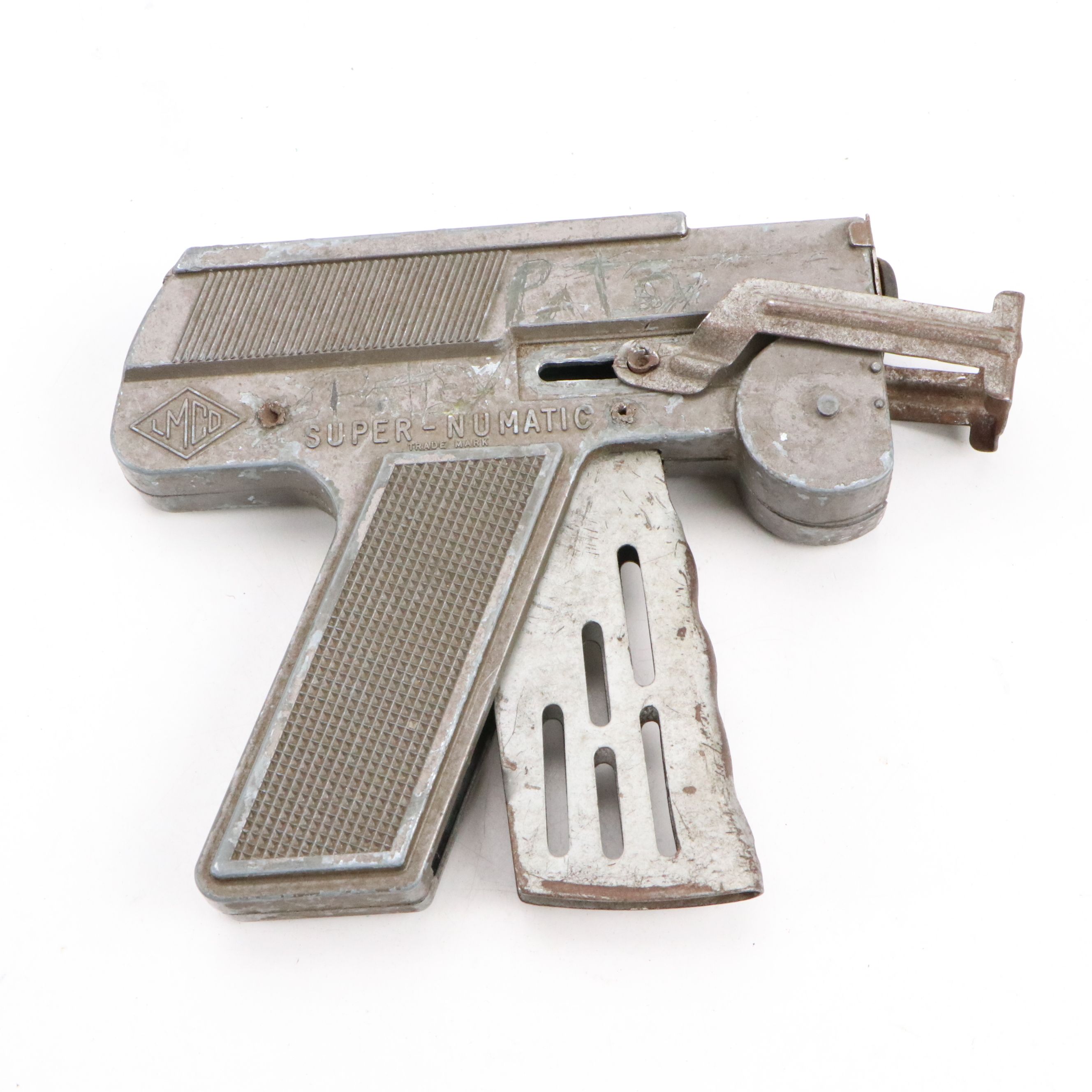 Langson "Super-Numatic" Toy Cap Guns with Horse Hoof Knife, Mid-20th Century