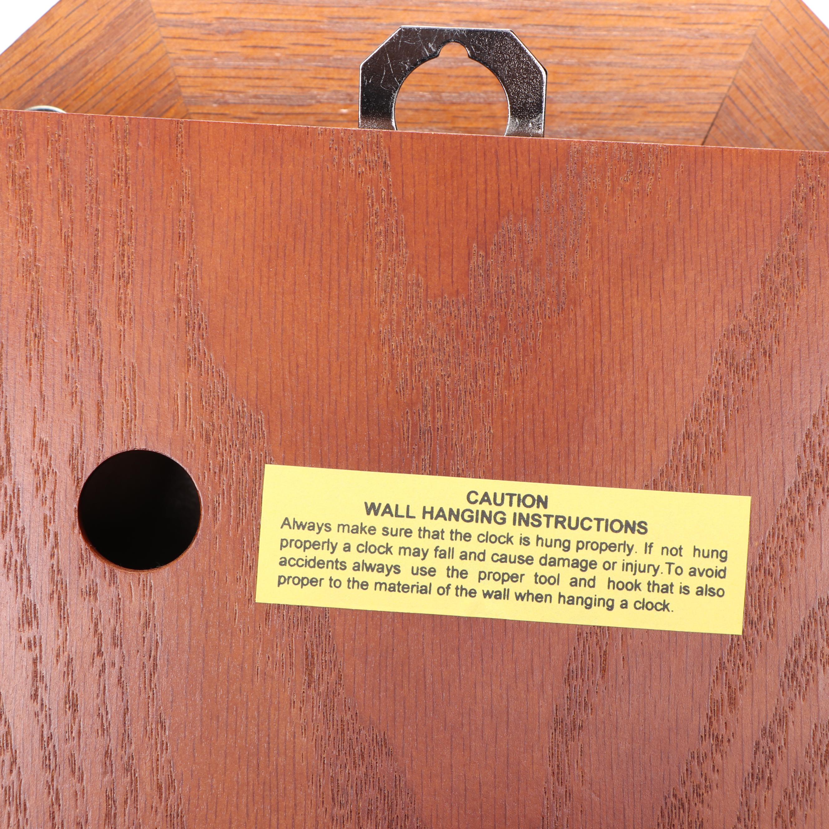 Seiko Octagon Wooden Wall Clock