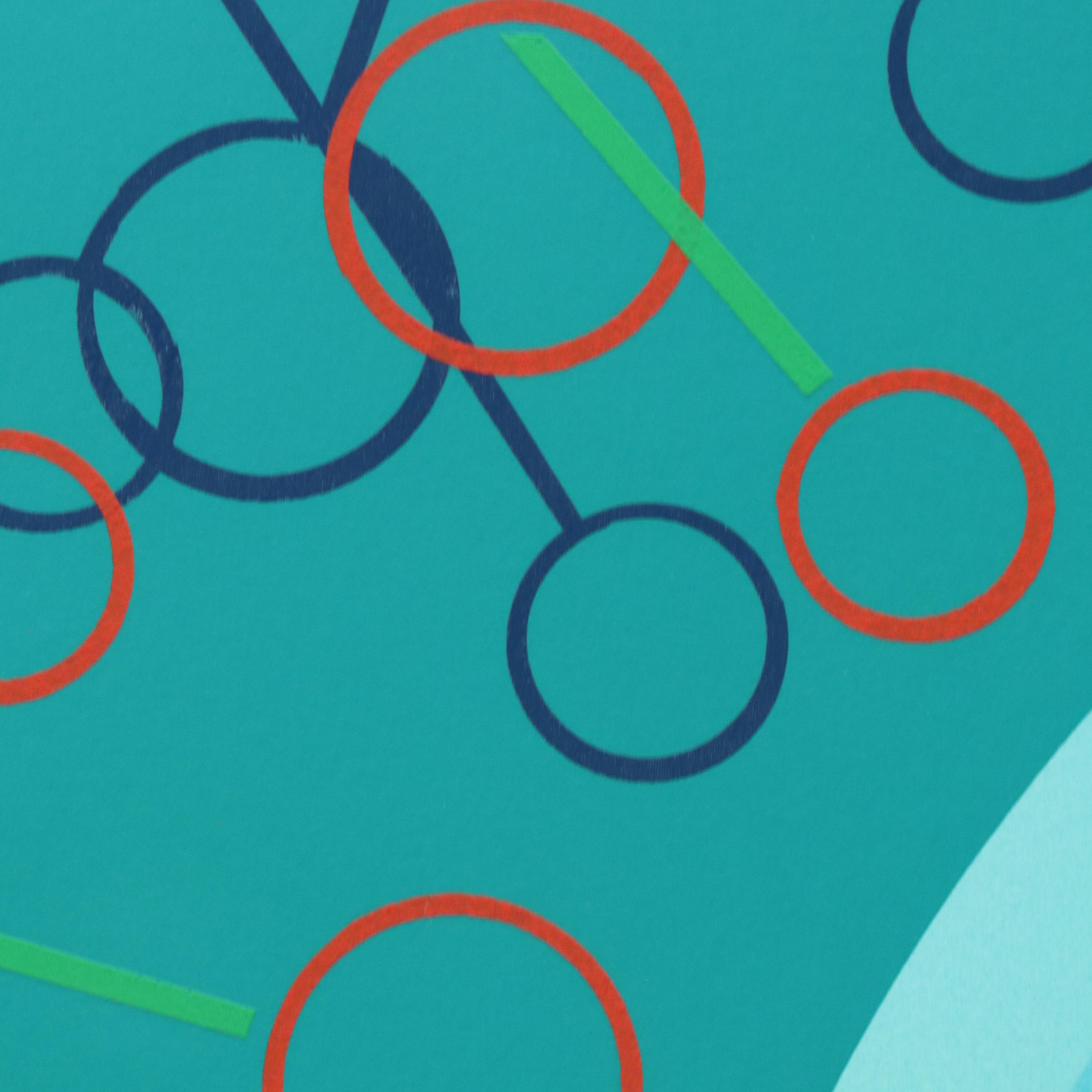 Nobuteru Shimotakahara Op Art Serigraph "Composition of Time and Space (C-101)"