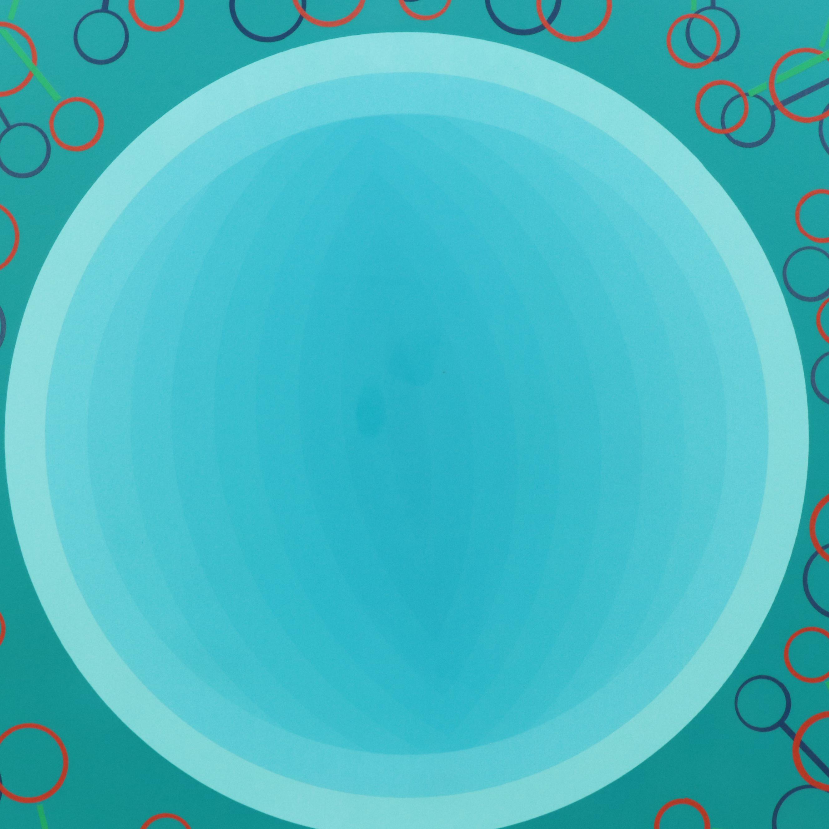 Nobuteru Shimotakahara Op Art Serigraph "Composition of Time and Space (C-101)"