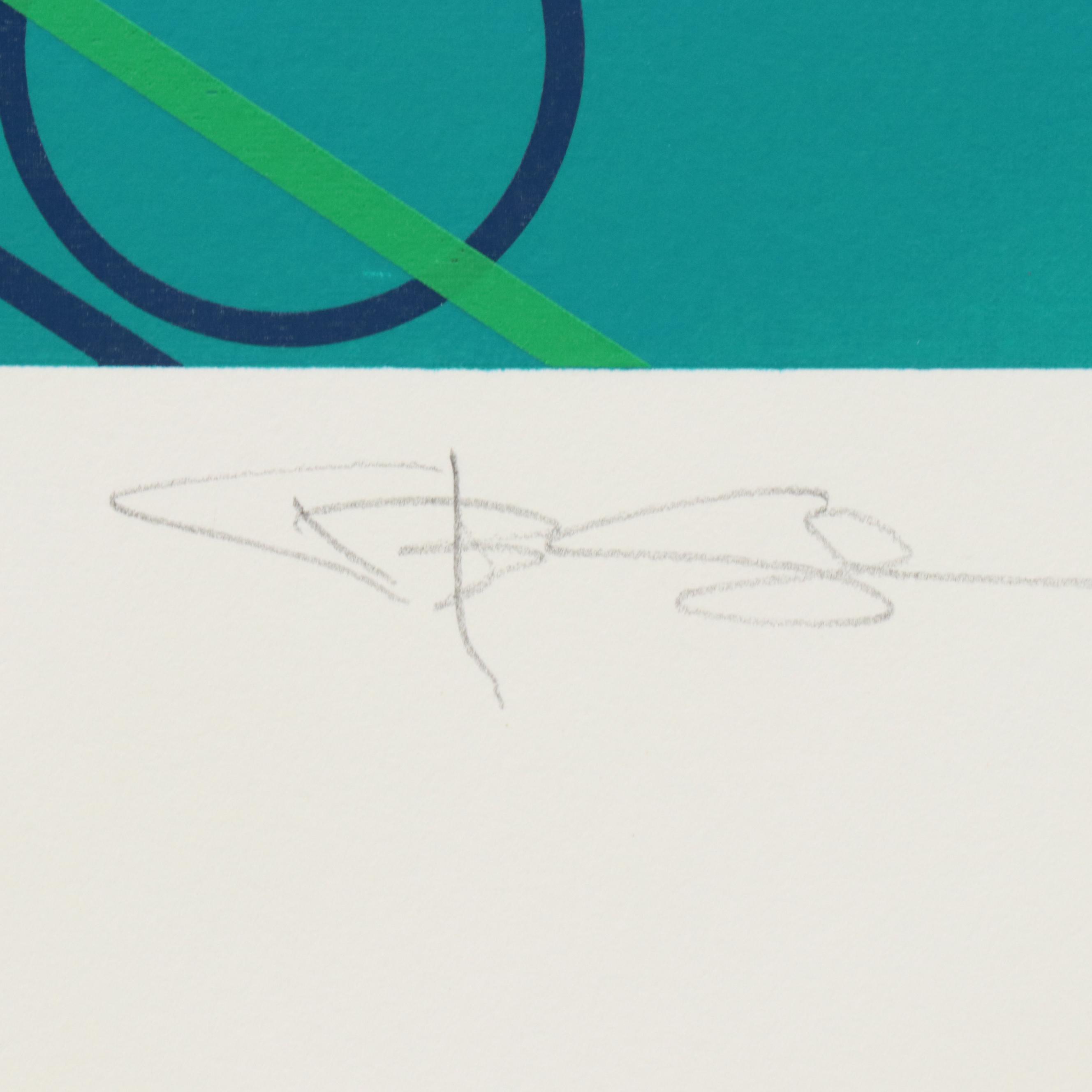 Nobuteru Shimotakahara Op Art Serigraph "Composition of Time and Space (C-101)"