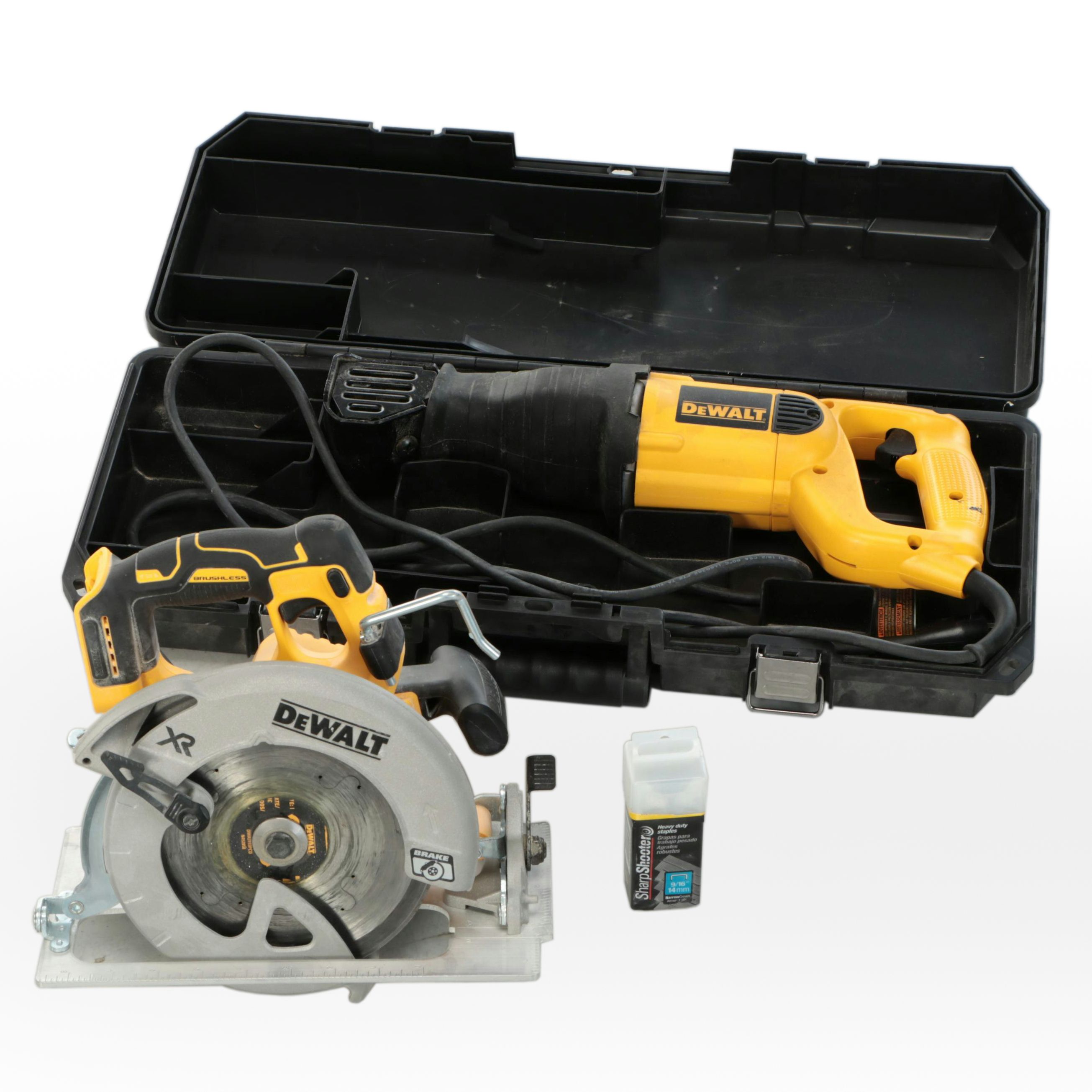 DeWalt Circular Saw and Reciprocating Saw with SharpShooter Staples