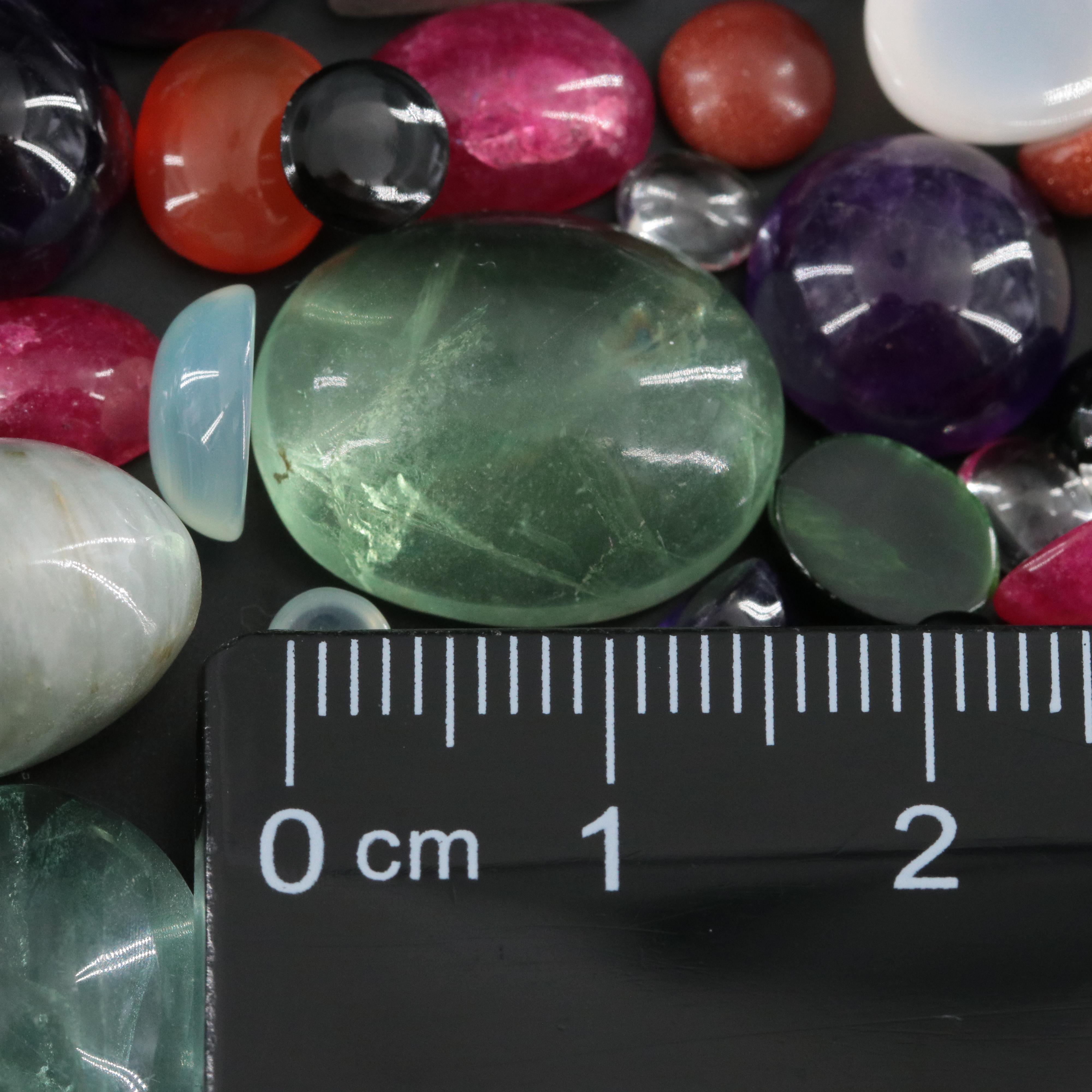 Loose Gemstone Lot Including Labradorite, Carnelian and Tiger's Eye