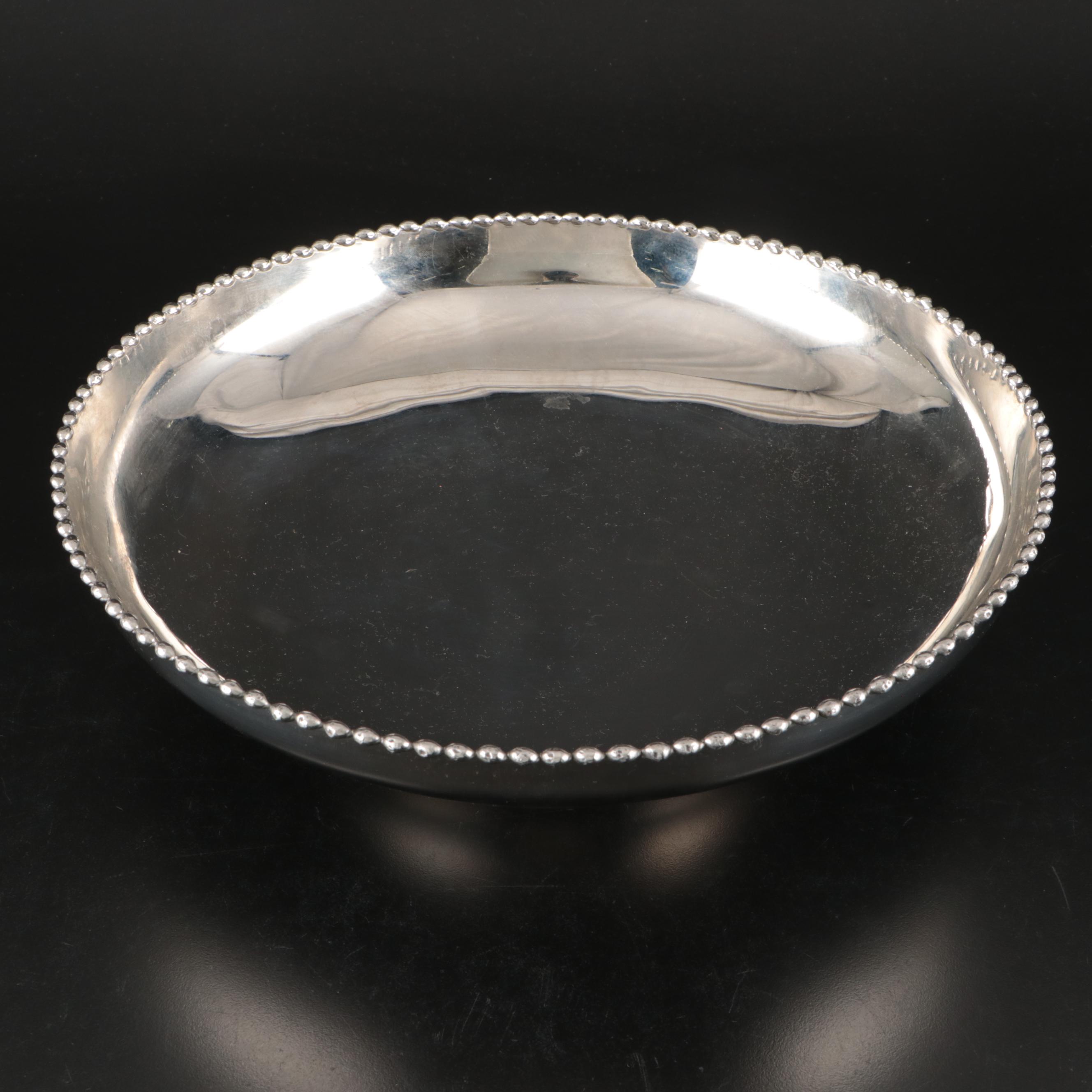 Michael Aram Beaded Rim Molten Metal Bowl and Serving Platters