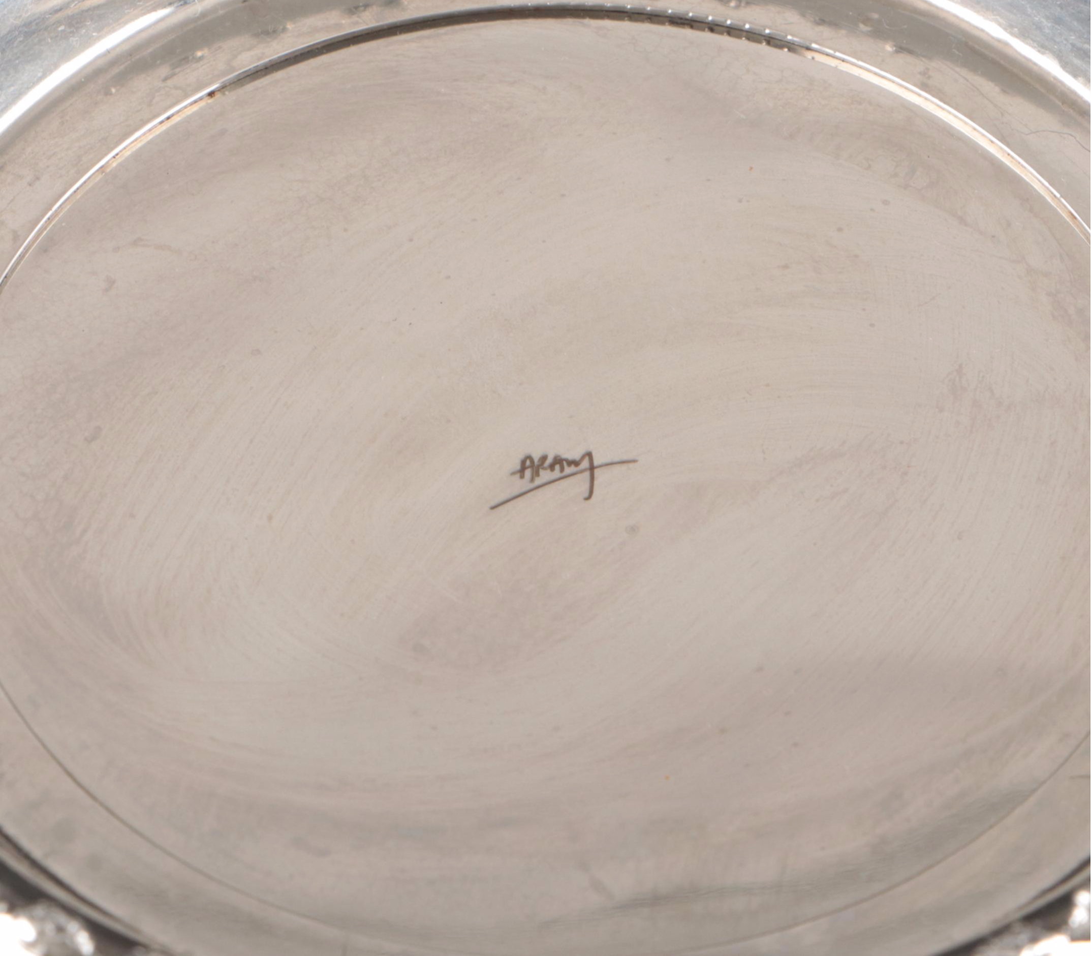 Michael Aram Beaded Rim Molten Metal Bowl and Serving Platters