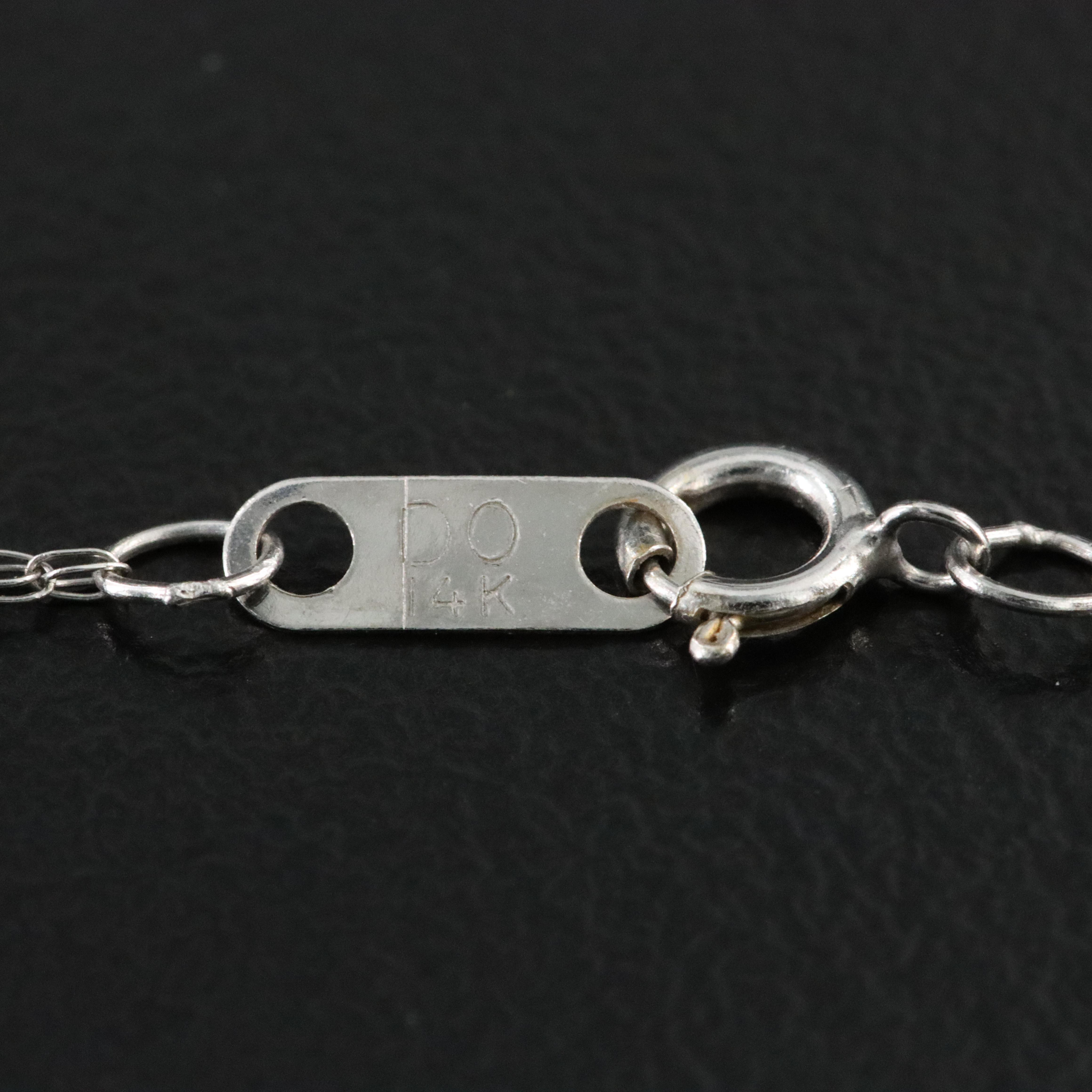 14K Sapphire Solitaire Pendant Necklace