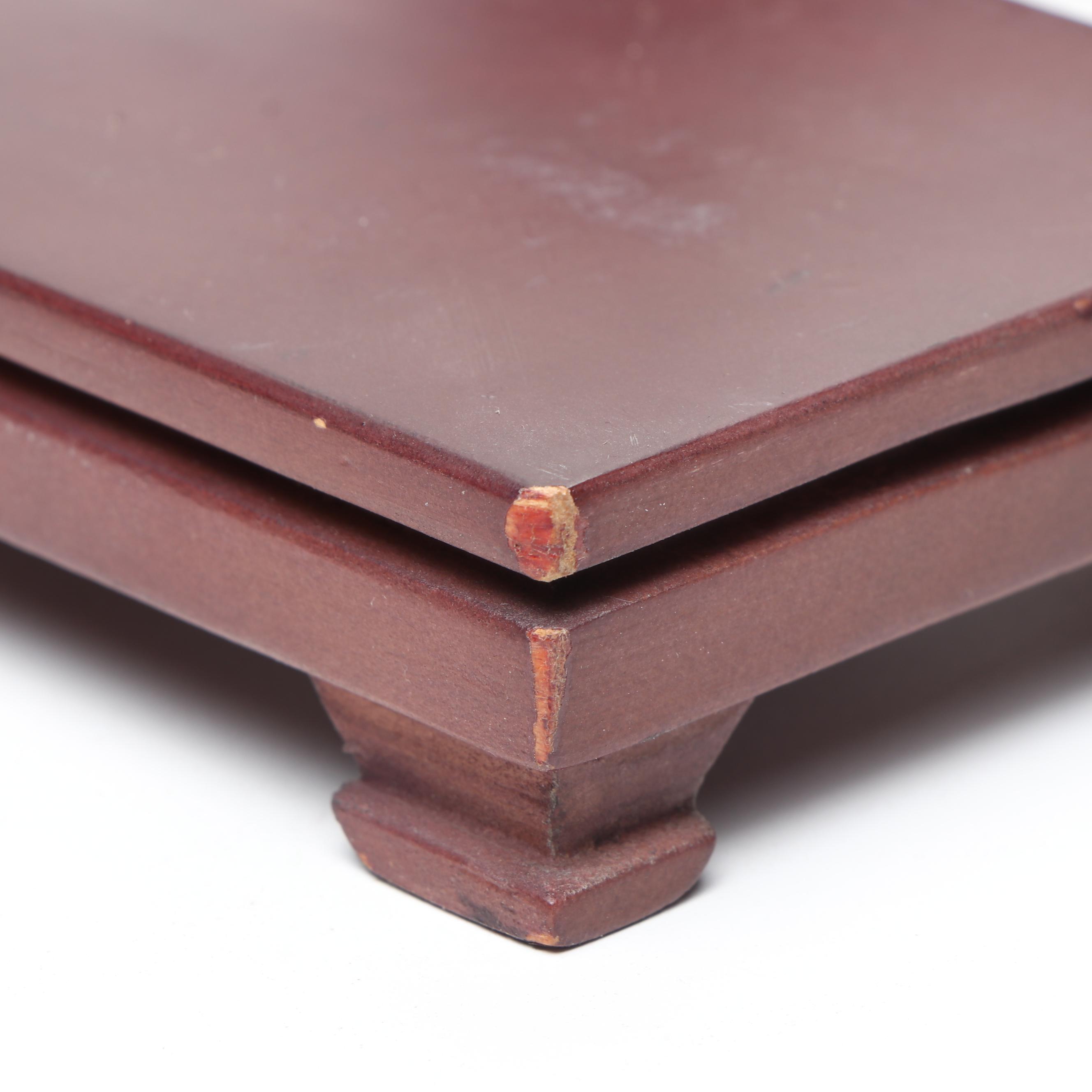 Royal Doulton "Flambé" Porcelain Elephants with Wood Stands