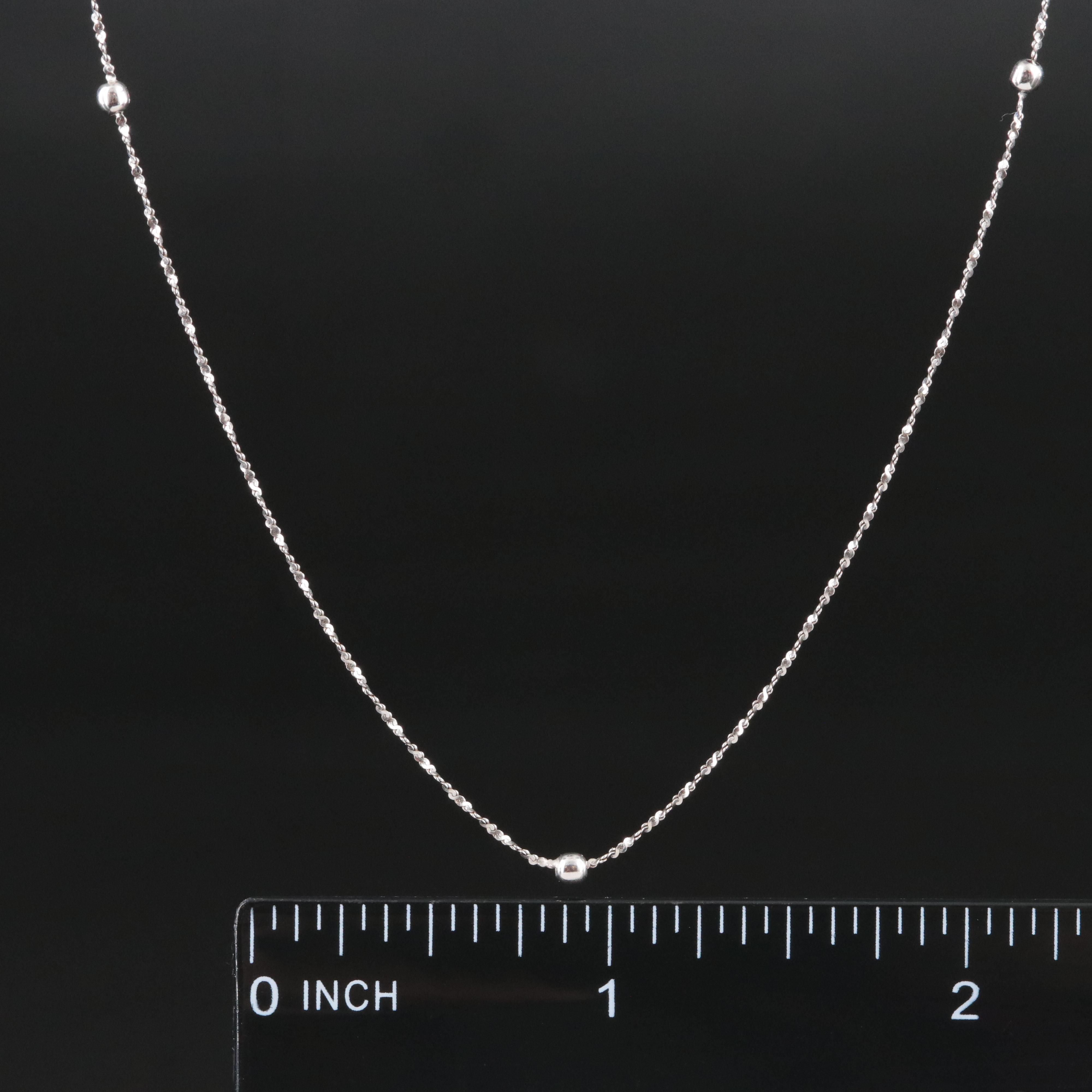 14K Ball Station Necklace