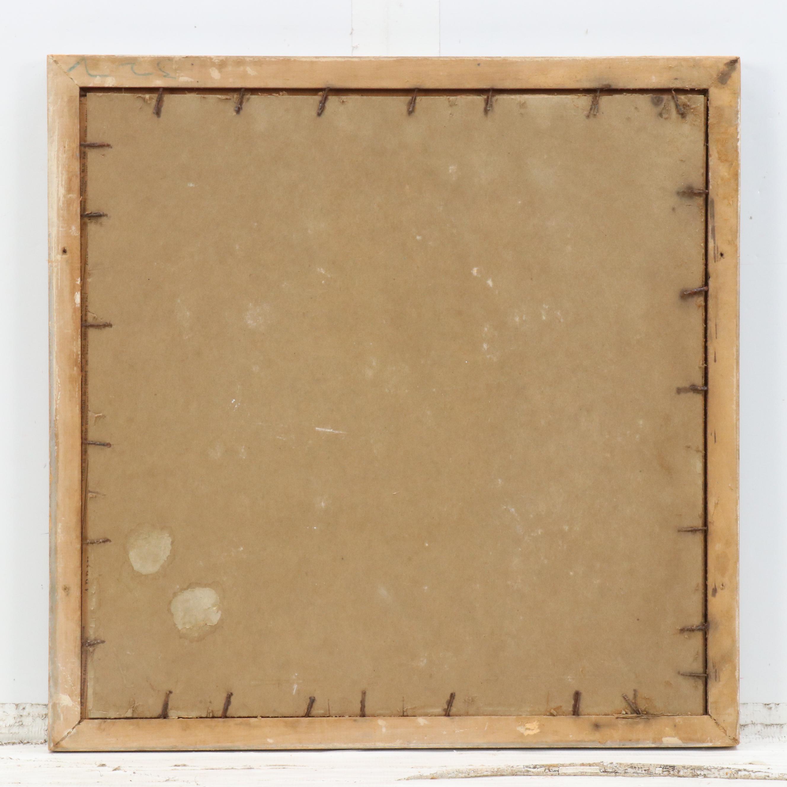 Rocky Seascape Watercolor Painting of Coastline, 1930