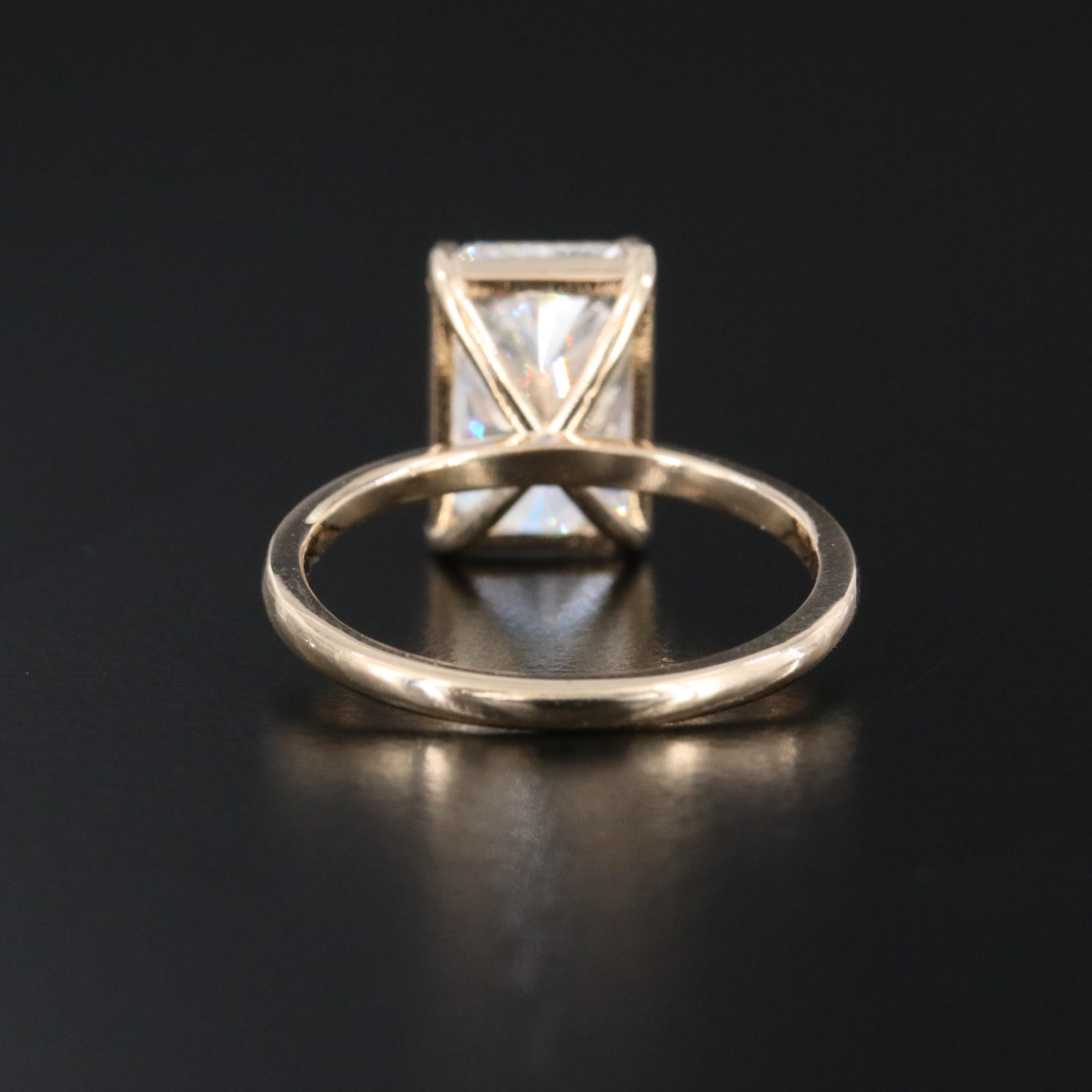 14K 4.01 CT Lab Grown Diamond Solitaire Ring with IGI Report