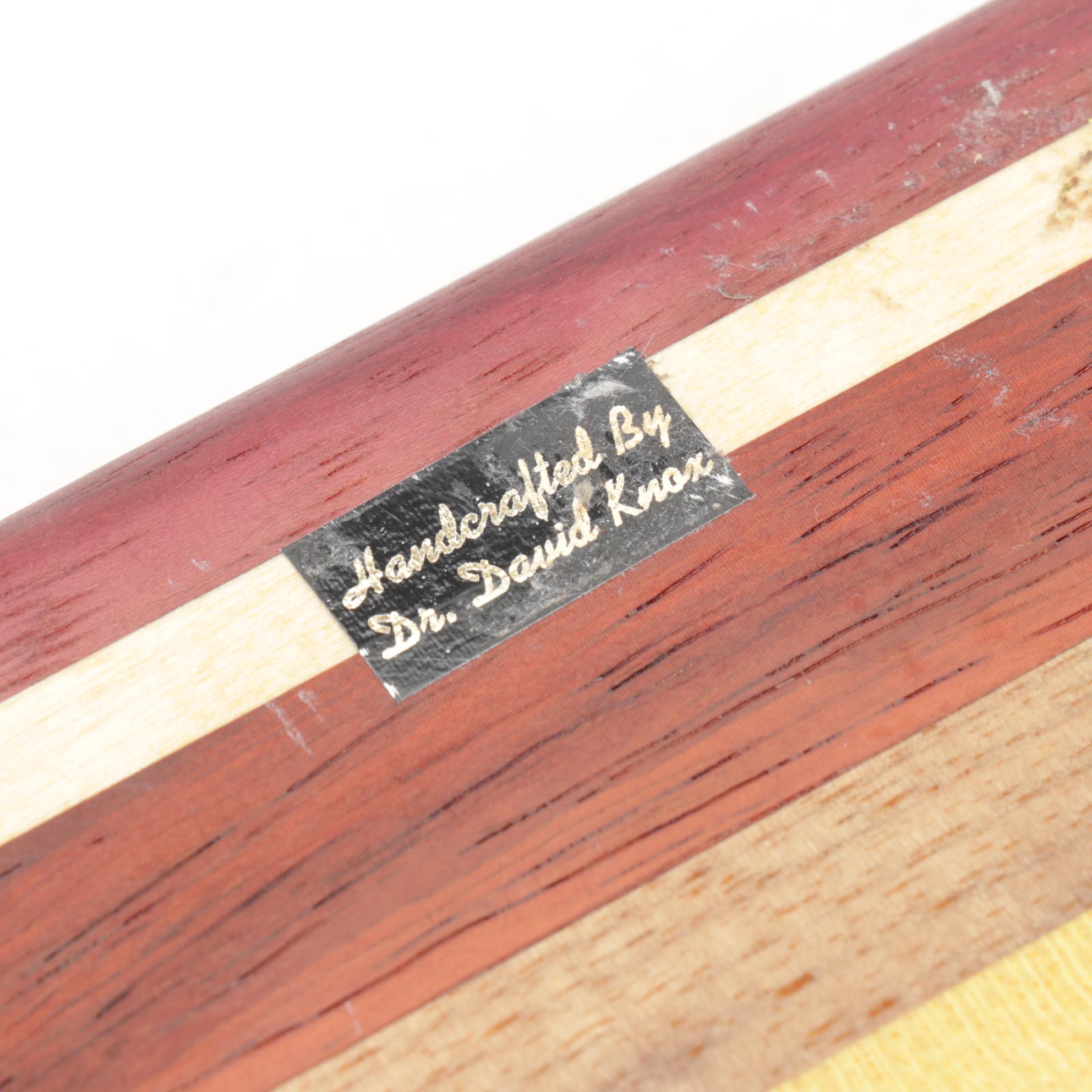 Handcrafted Layered Wood Cutting Board and Napkin Holder