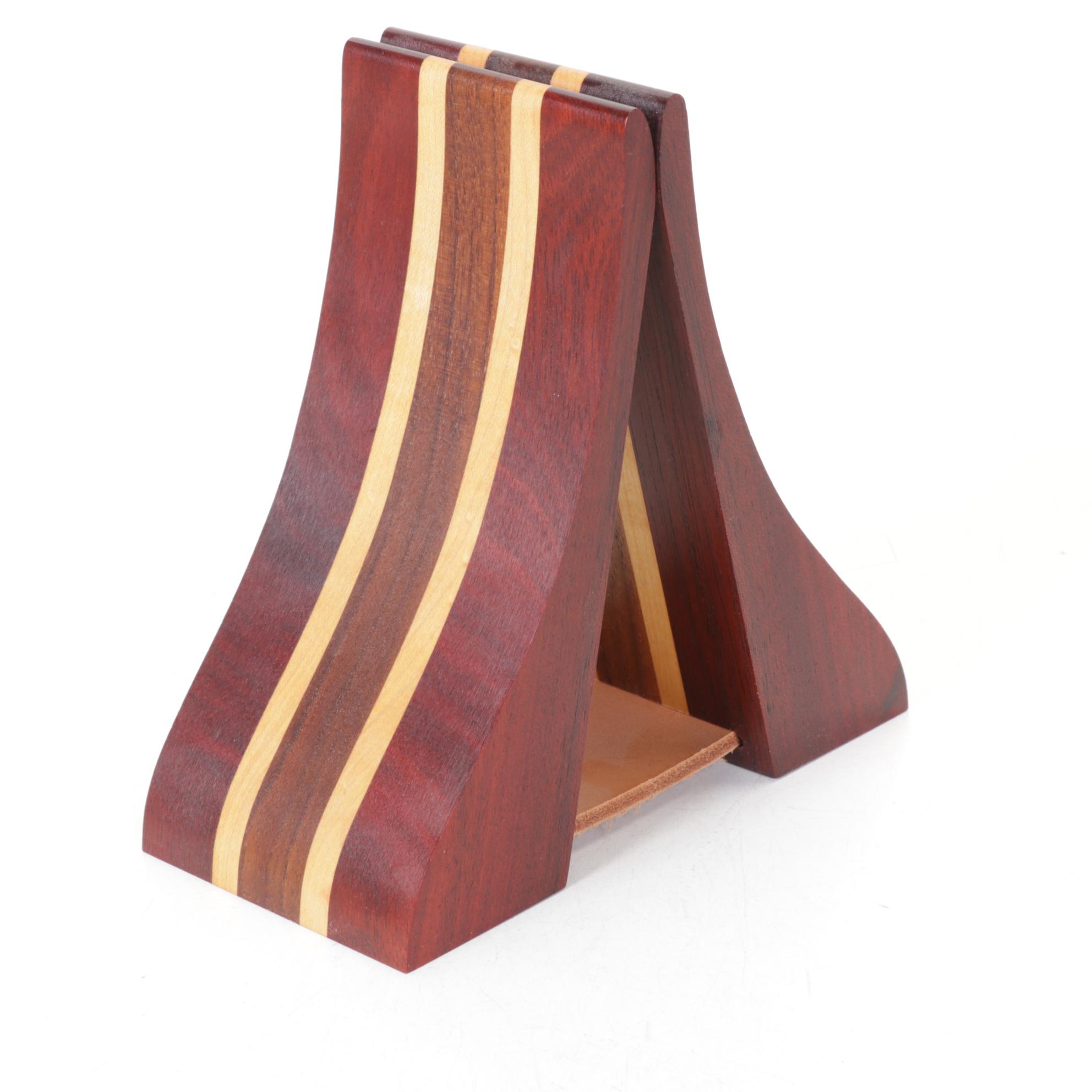 Handcrafted Layered Wood Cutting Board and Napkin Holder