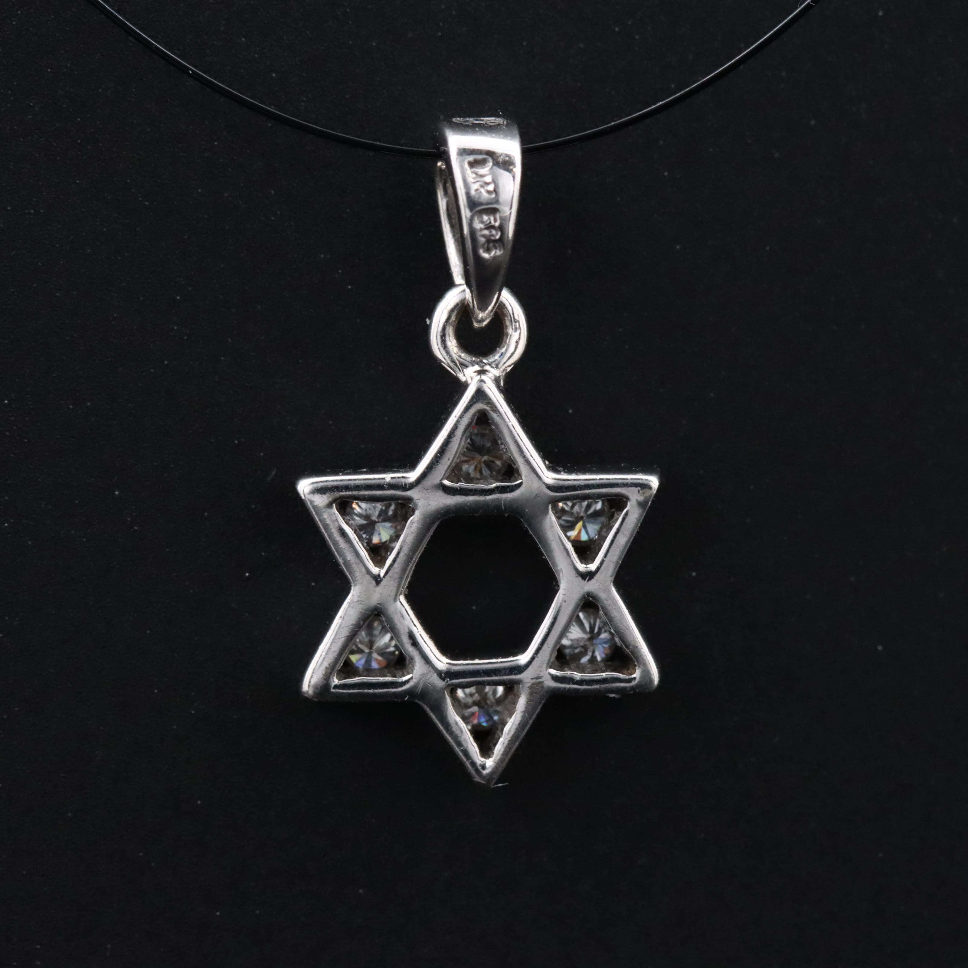 14K 0.09 CTW Diamond Star of David Pendant