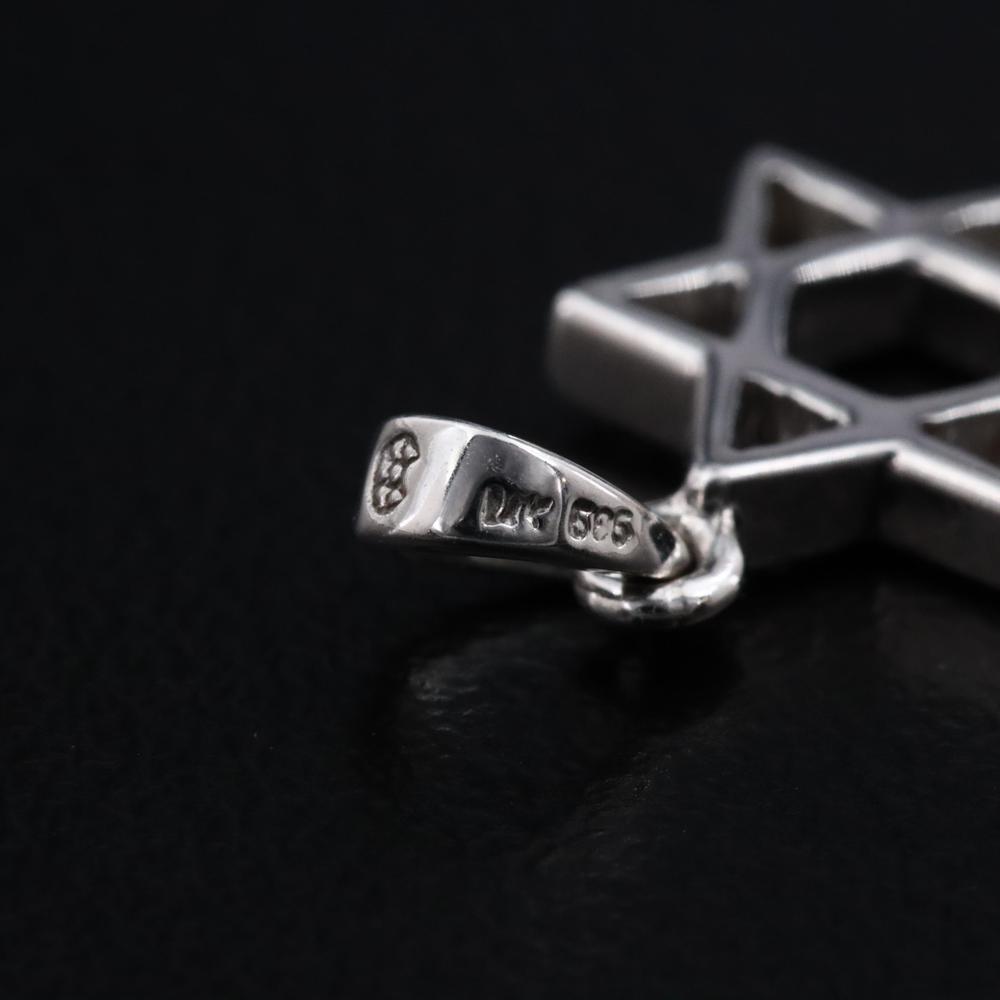 14K 0.09 CTW Diamond Star of David Pendant