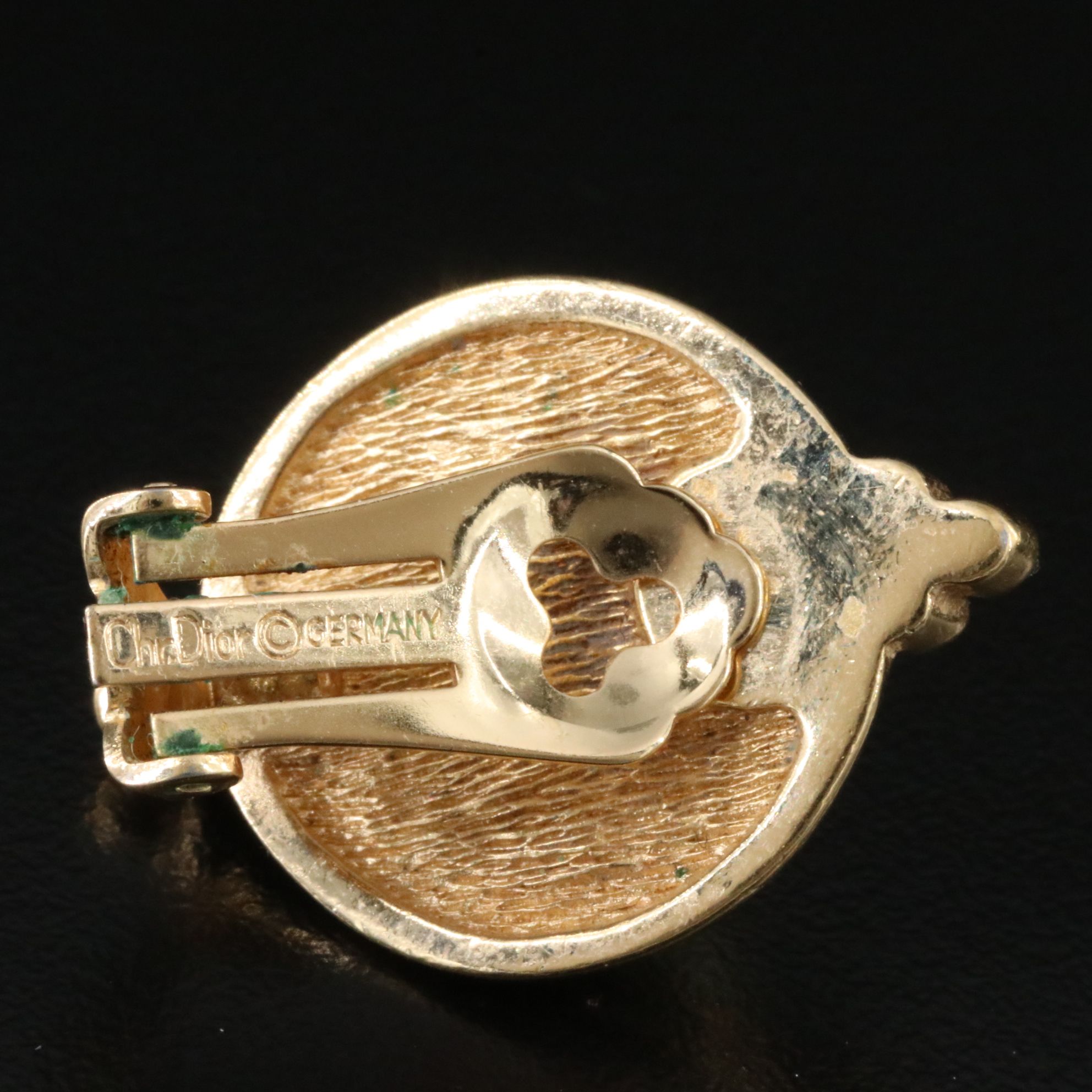 Christian Dior Faux Pearl Clip Earrings