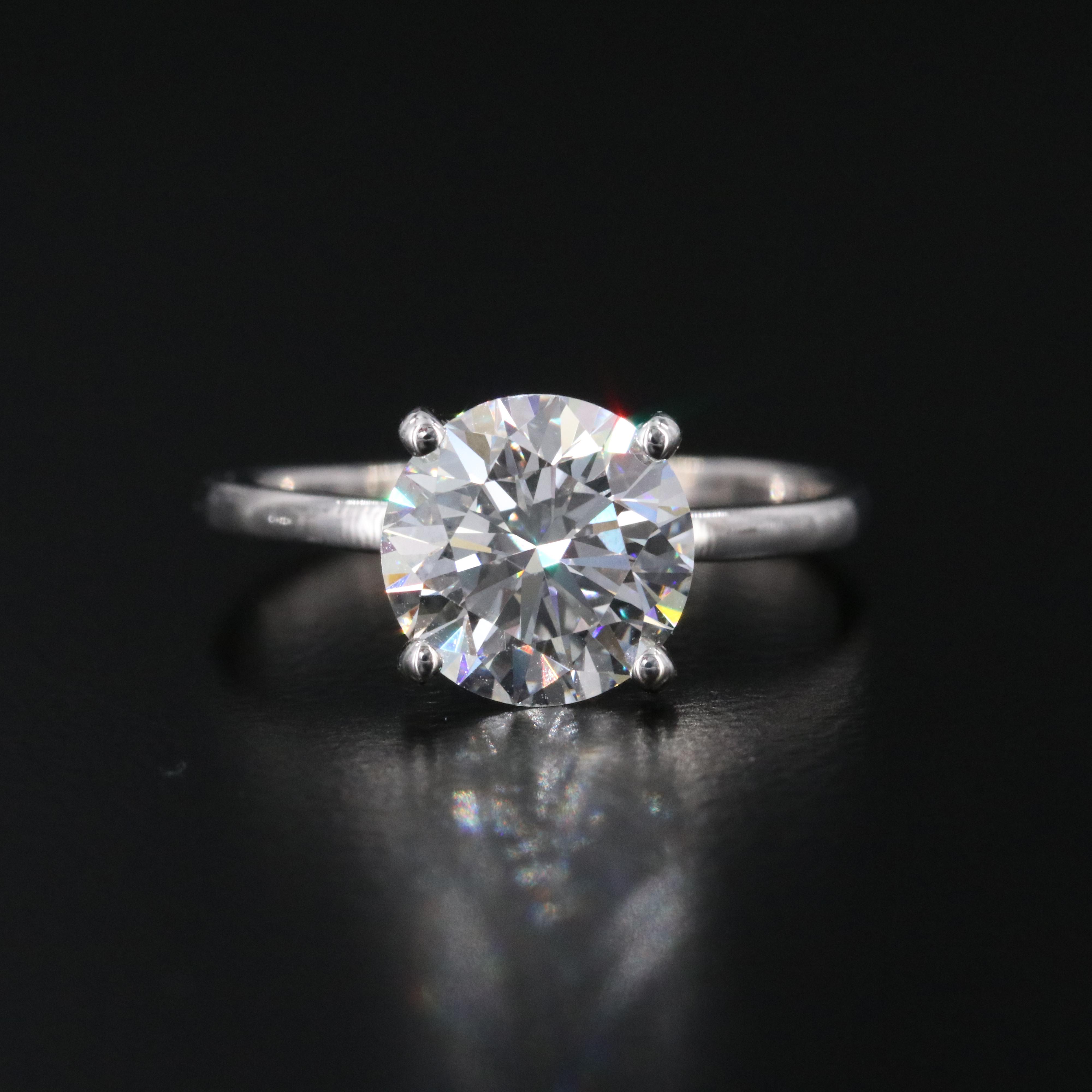 14K 2.02 CT Lab Grown Diamond Solitaire Ring with IGI Report