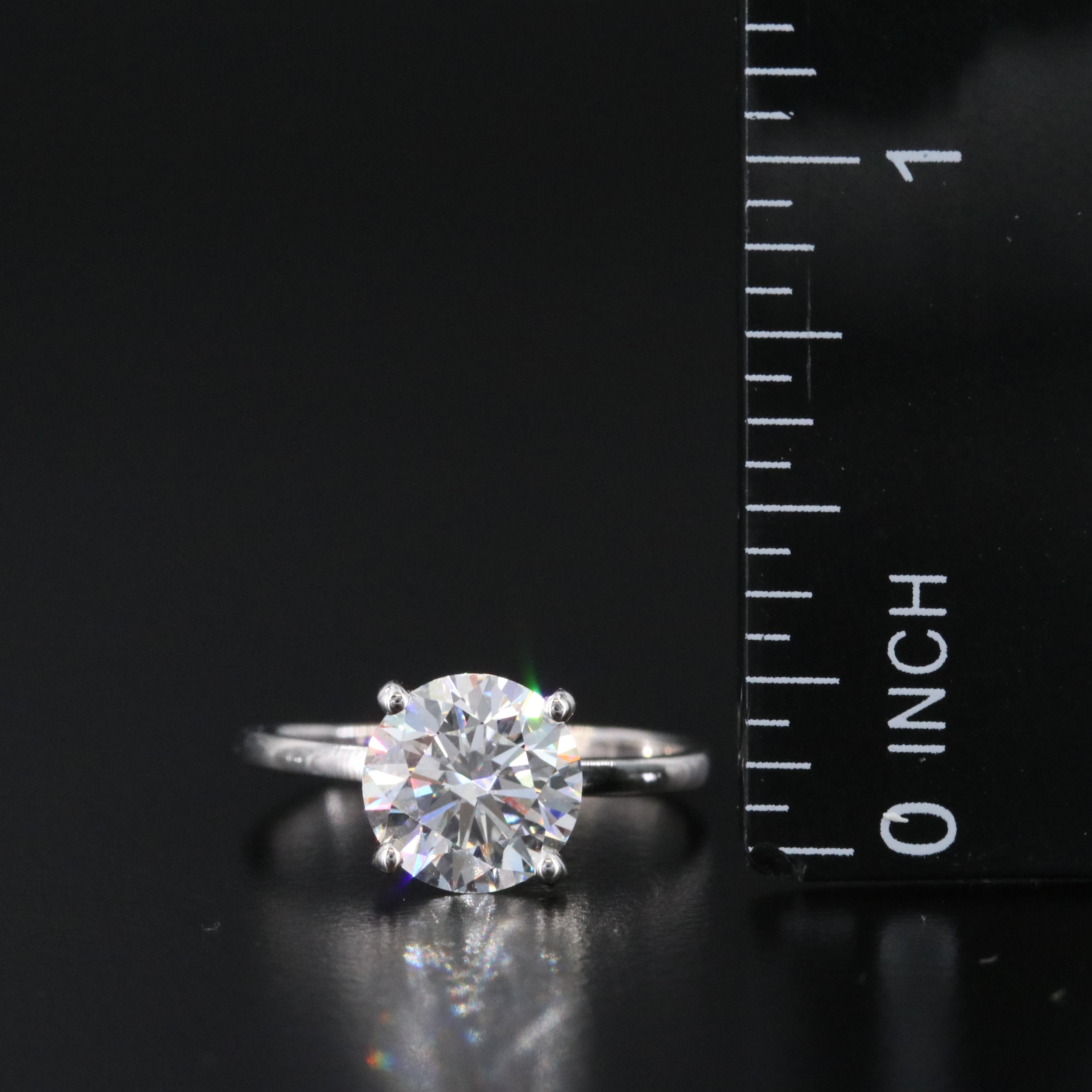14K 2.02 CT Lab Grown Diamond Solitaire Ring with IGI Report