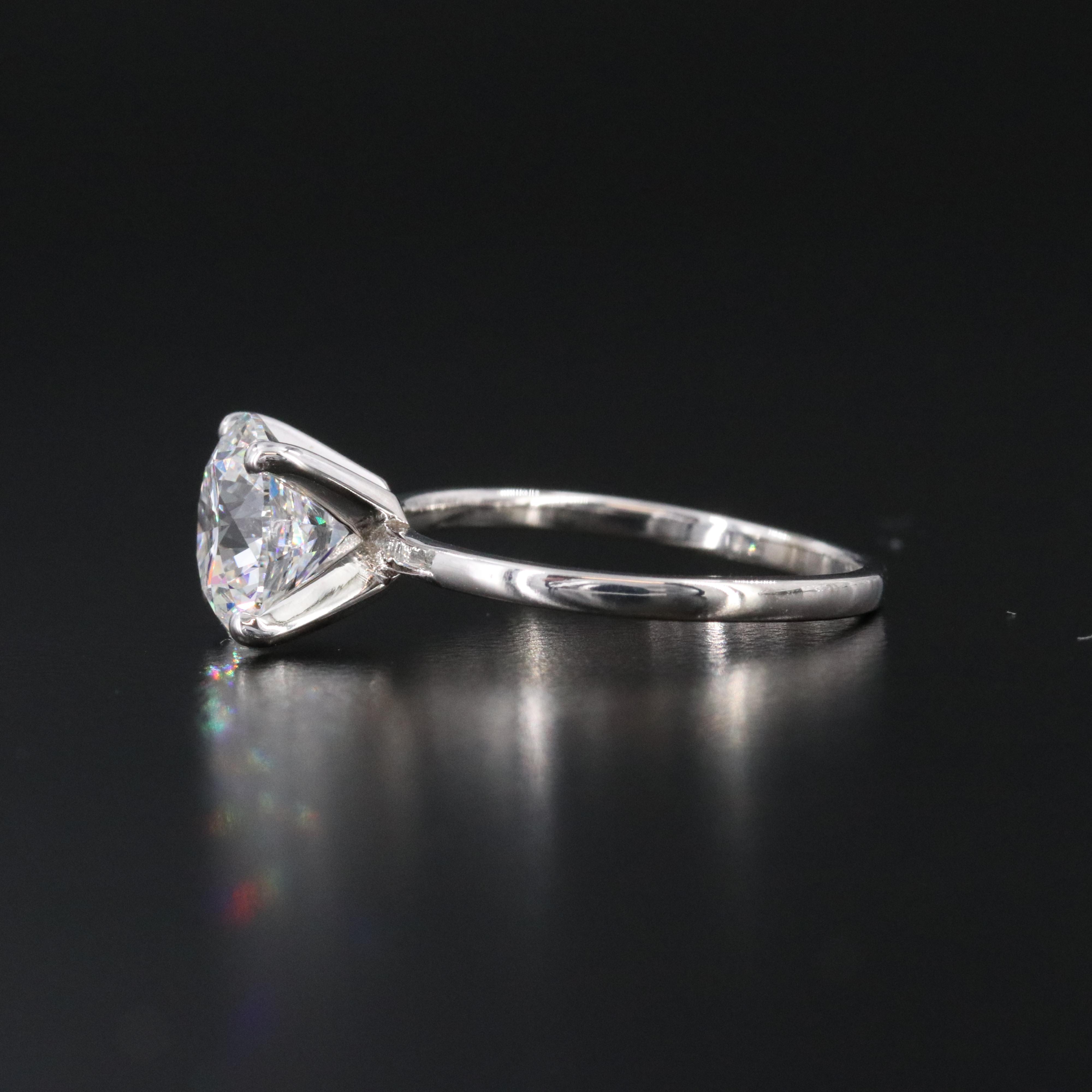 14K 2.02 CT Lab Grown Diamond Solitaire Ring with IGI Report