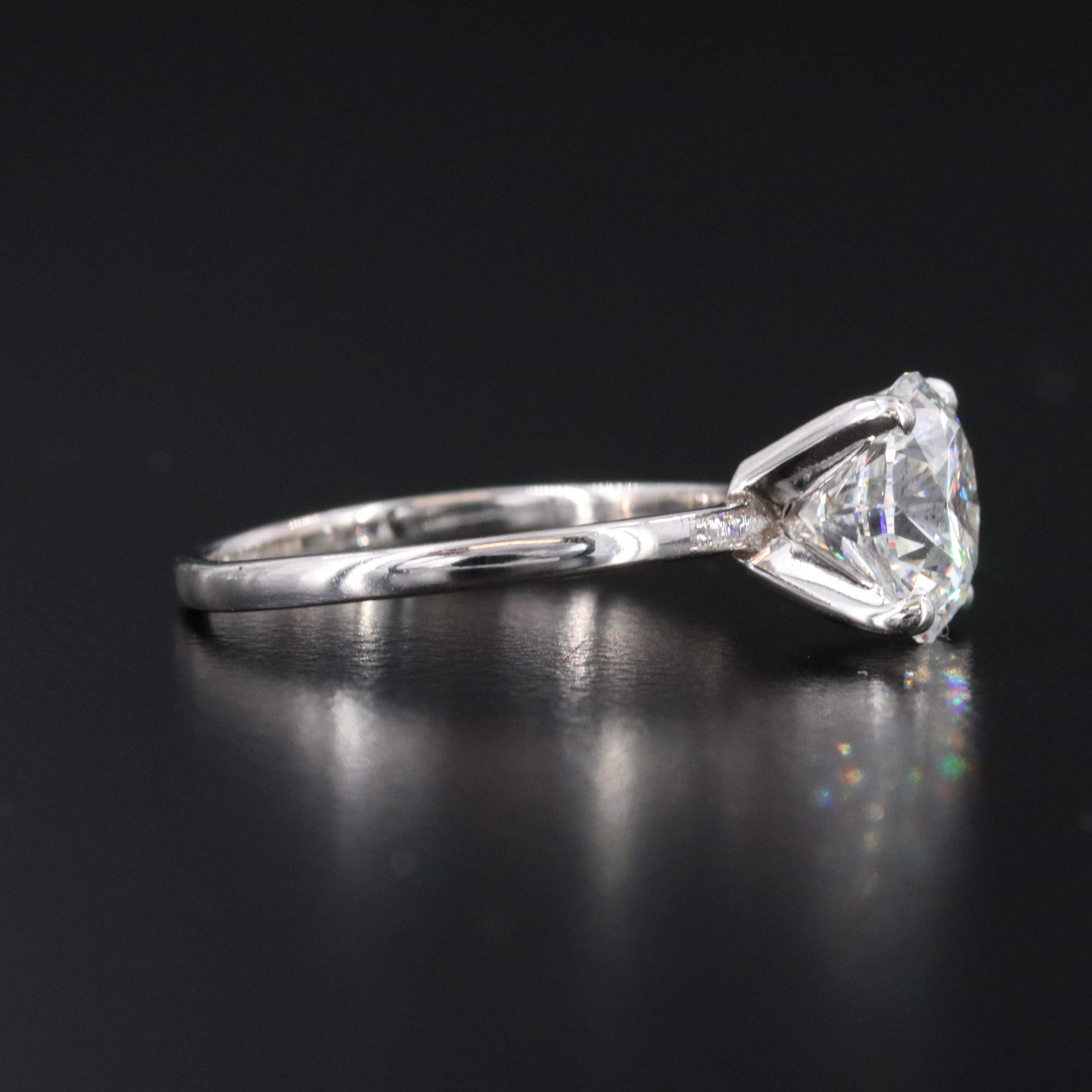 14K 2.02 CT Lab Grown Diamond Solitaire Ring with IGI Report