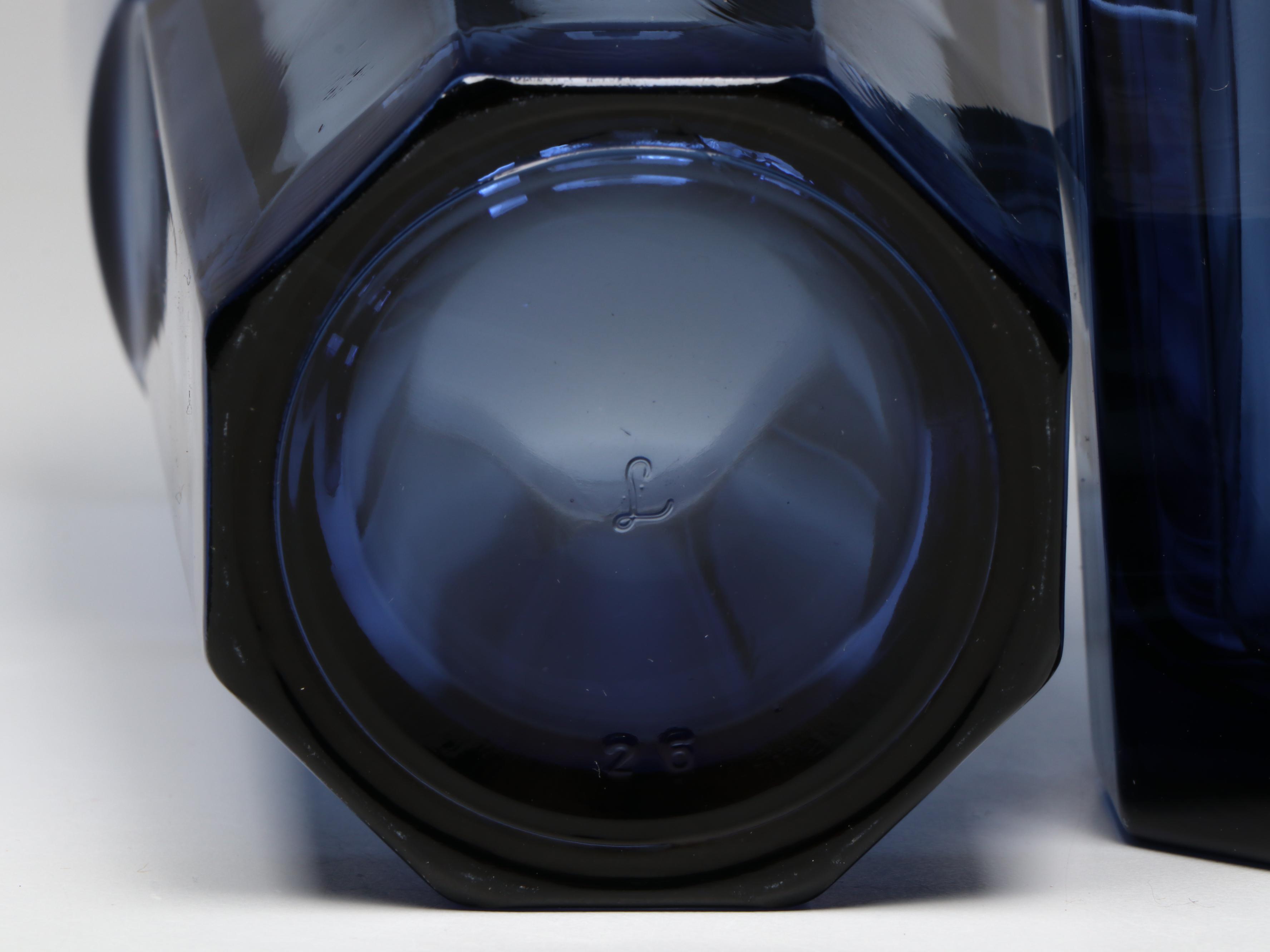 Libbey Glass "Gilbraltar" Dusky Blue Goblets, Coolers and Iced Tea Glasses