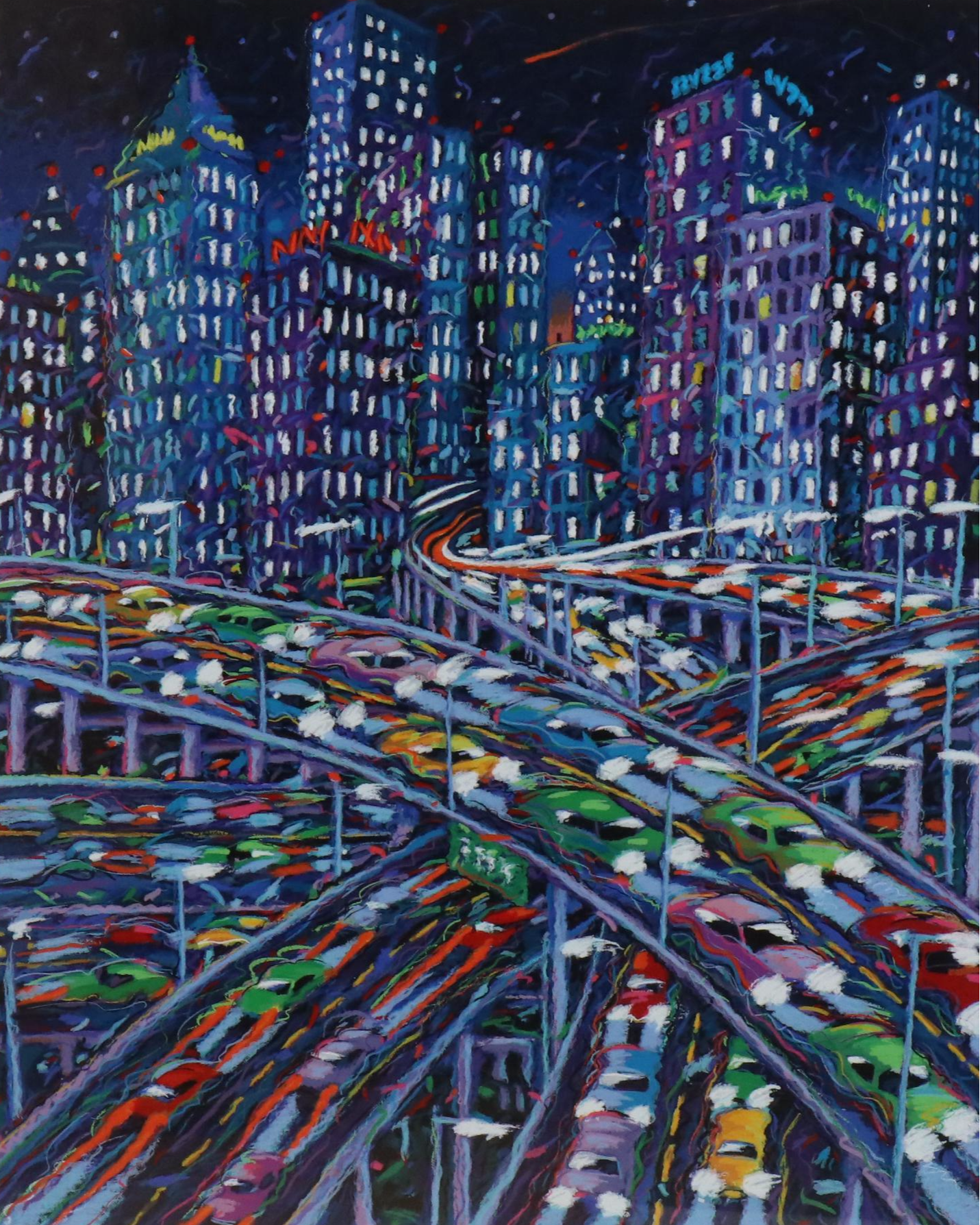 James Talmadge Serigraph "Downtown"