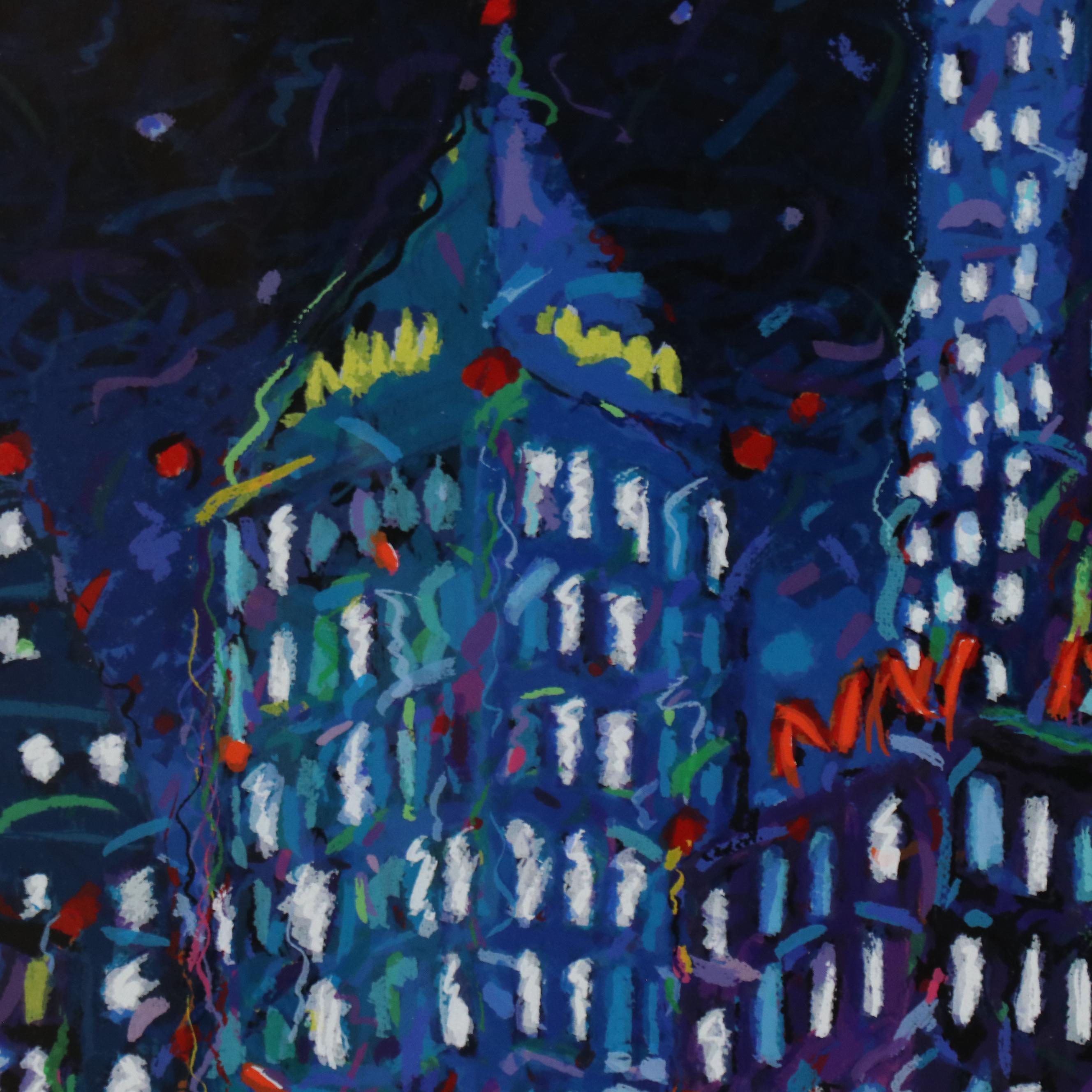 James Talmadge Serigraph "Downtown"