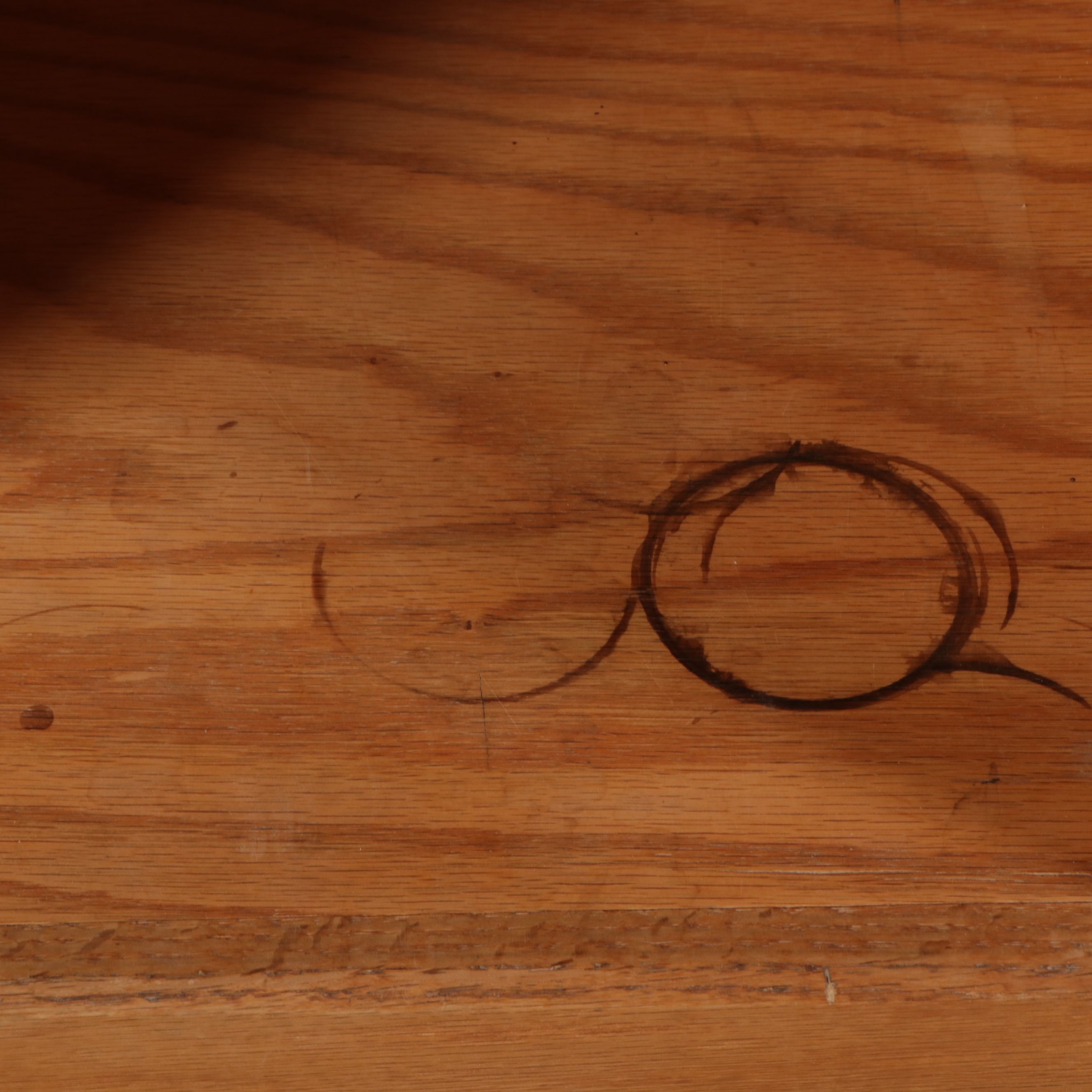 Oak Work Table with Storage Cubbies