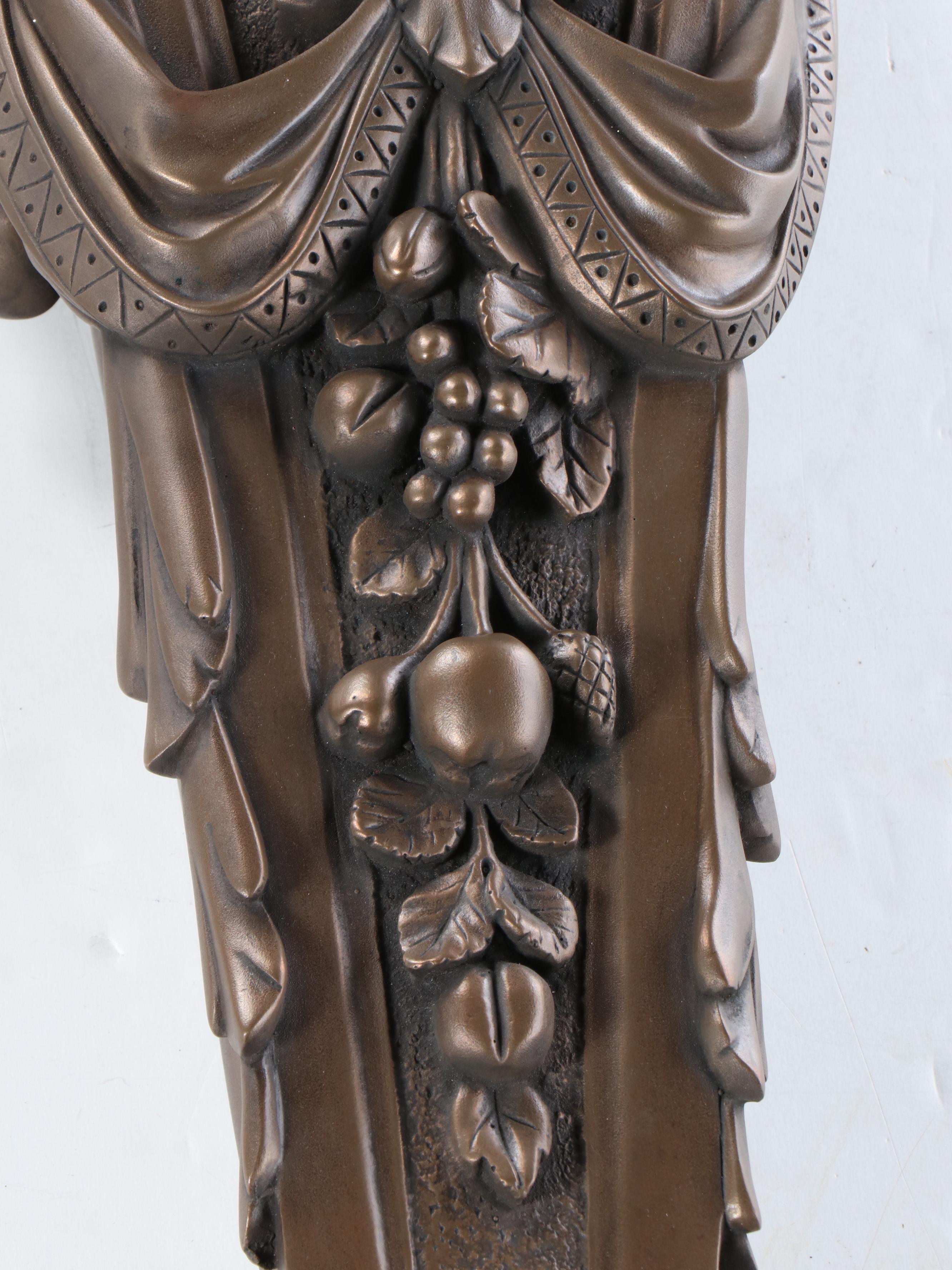 Bronze Finish Mermaid Wall Décor
