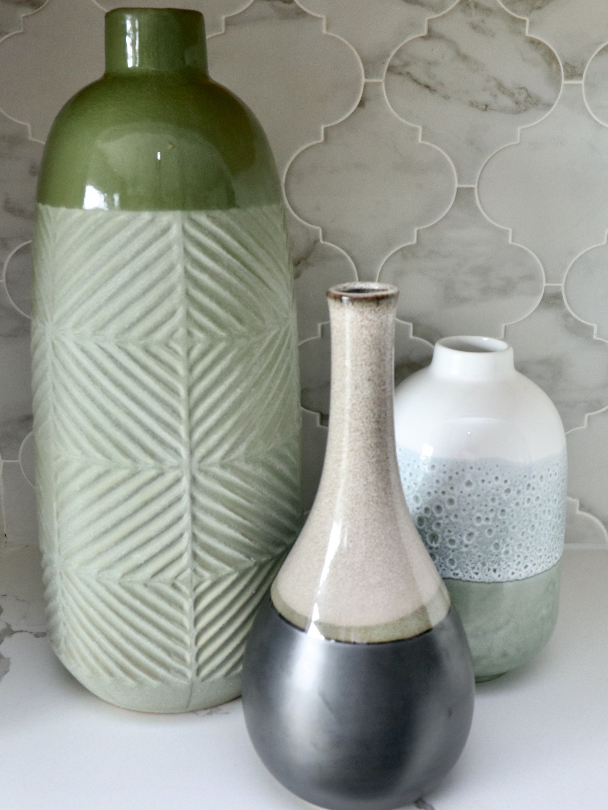 Pottery Barn "Orion" Terracotta Footed Bowls and Other Tray Décor