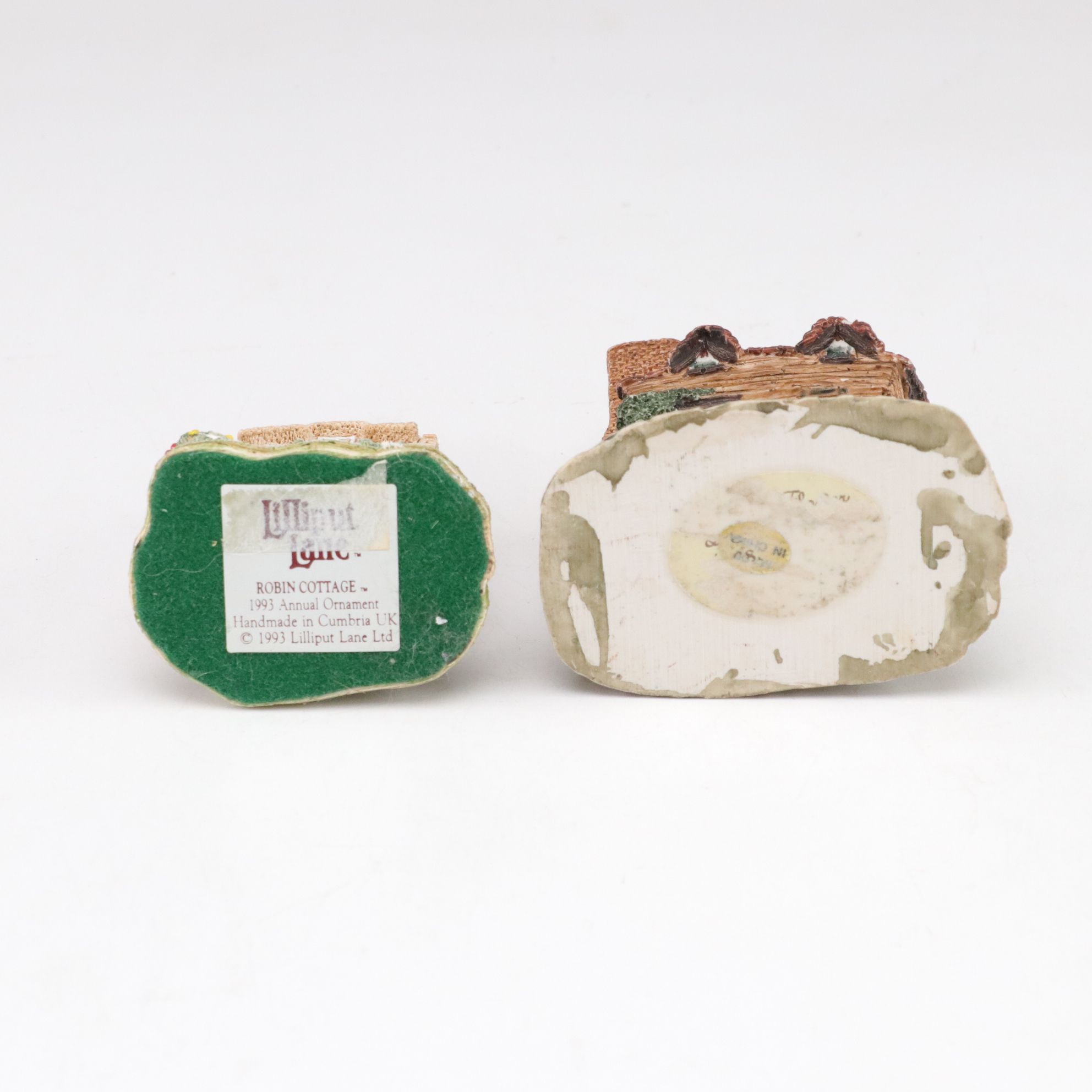 Six Lilliput Lane Buildings with "Ugly House" and "Robin Cottage"