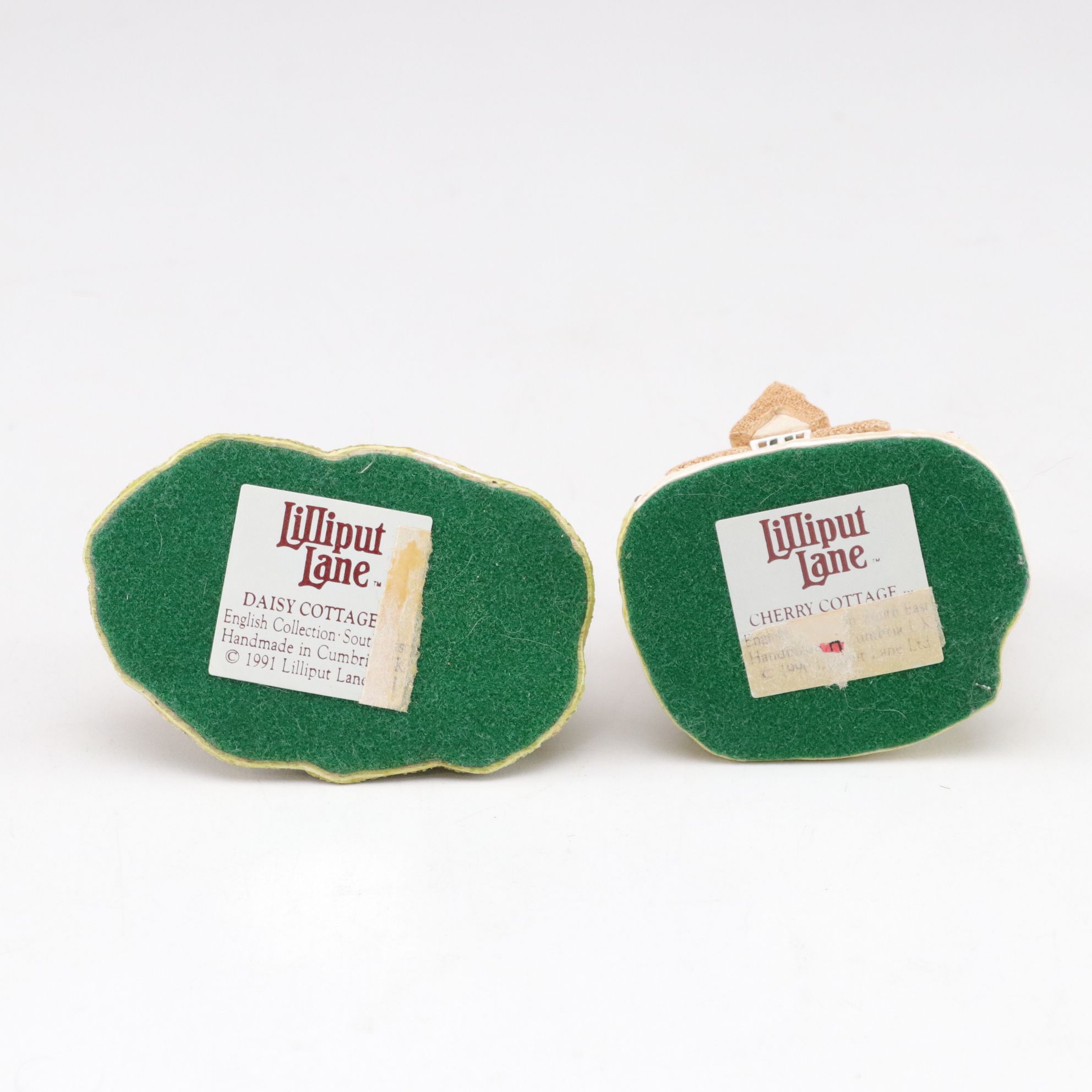 Six Lilliput Lane Buildings with "Ugly House" and "Robin Cottage"