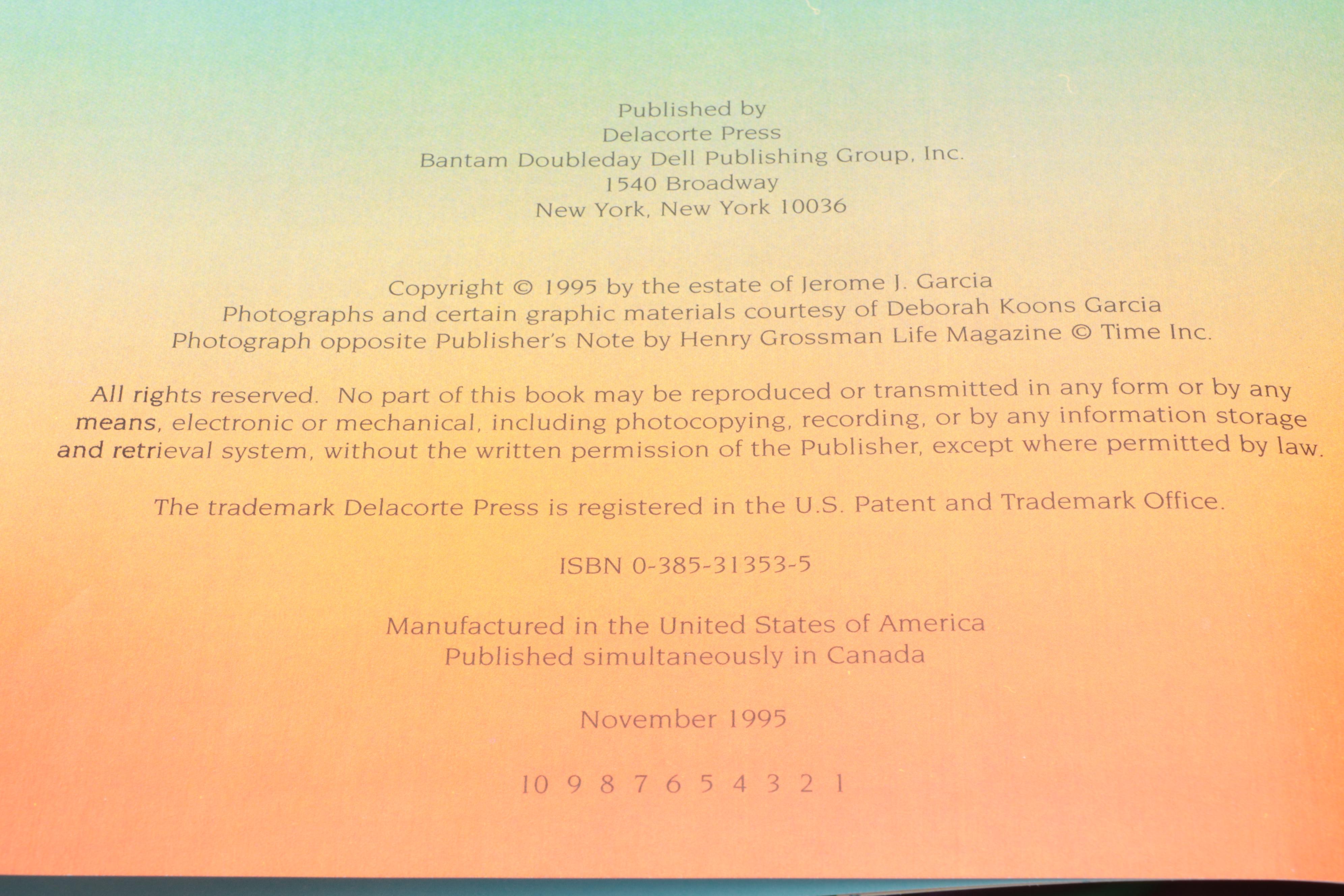 First Printing "Harrington Street" by Jerry Garcia, 1995