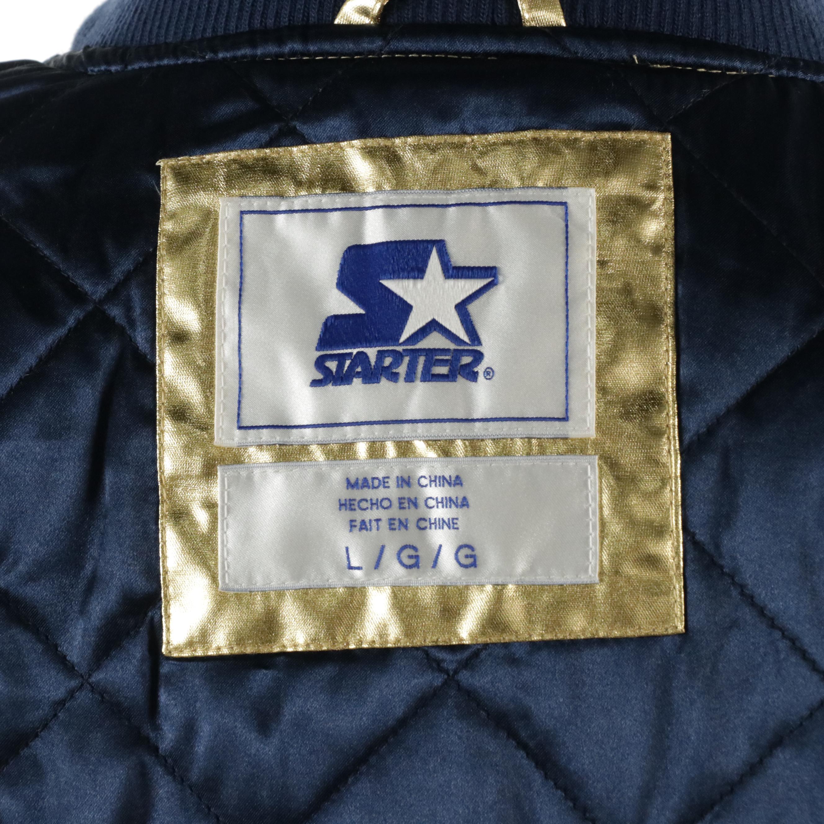 Men's Starter MLB Detroit Tigers World Series Metallic Gold Bomber Jacket