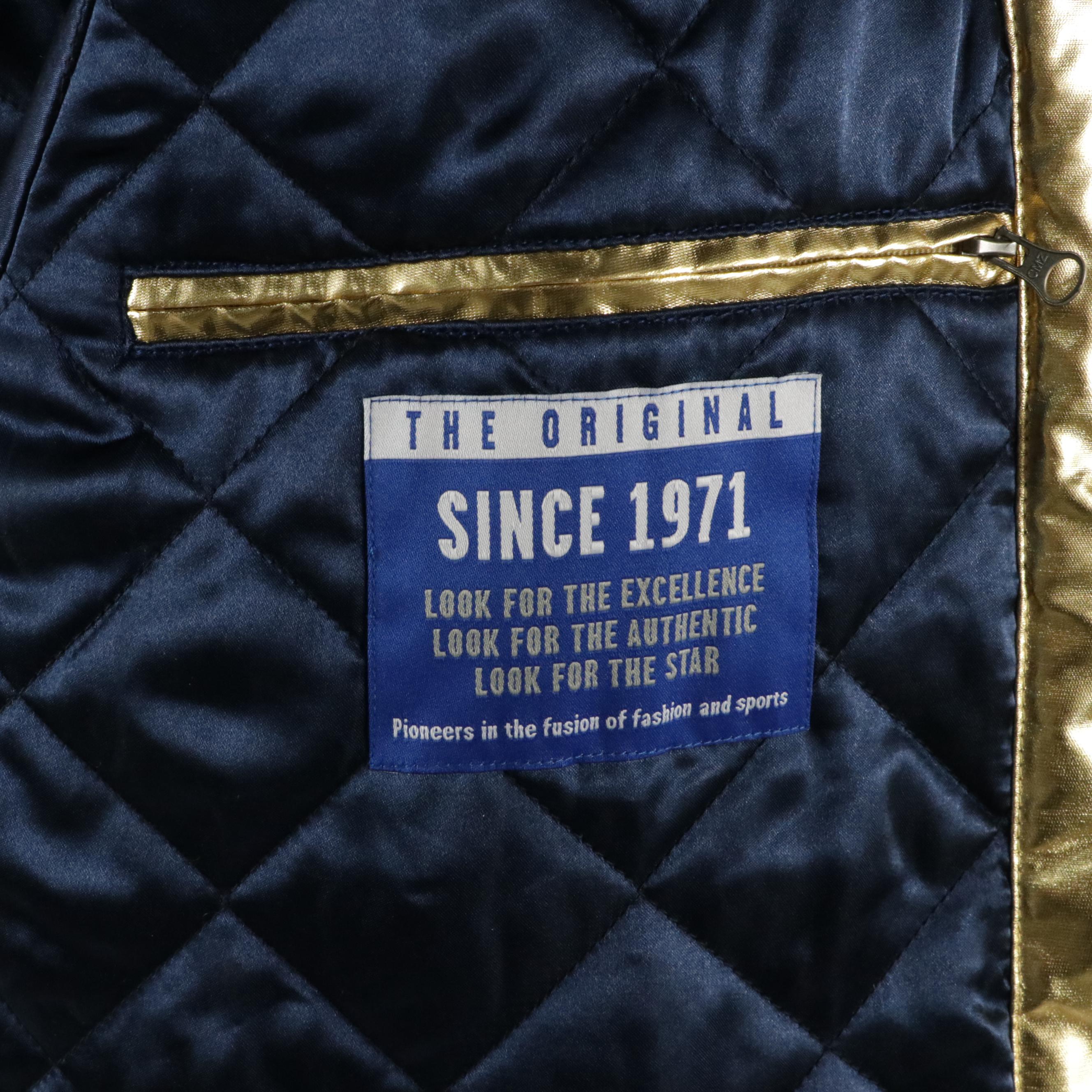 Men's Starter MLB Detroit Tigers World Series Metallic Gold Bomber Jacket