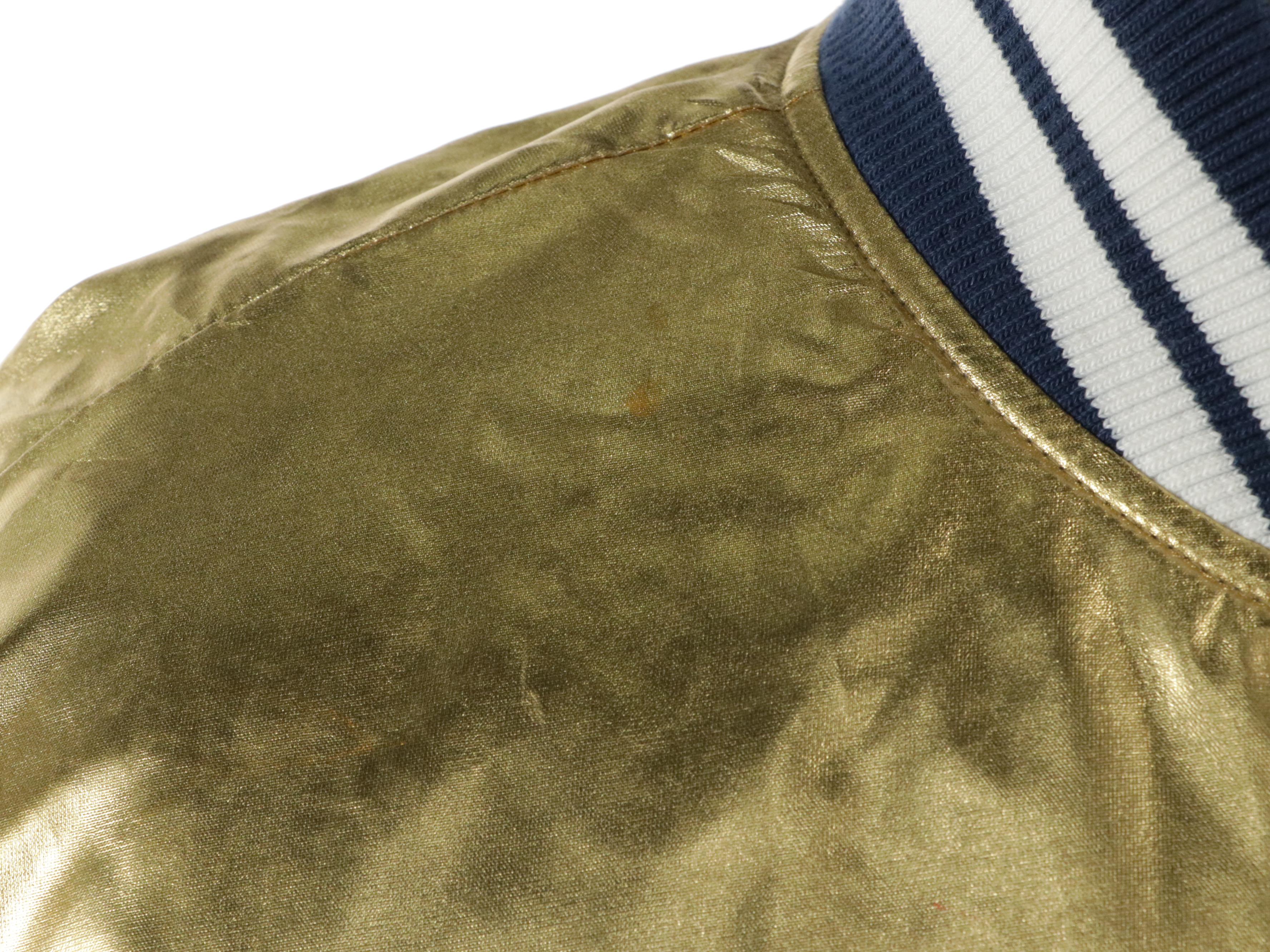 Men's Starter MLB Detroit Tigers World Series Metallic Gold Bomber Jacket