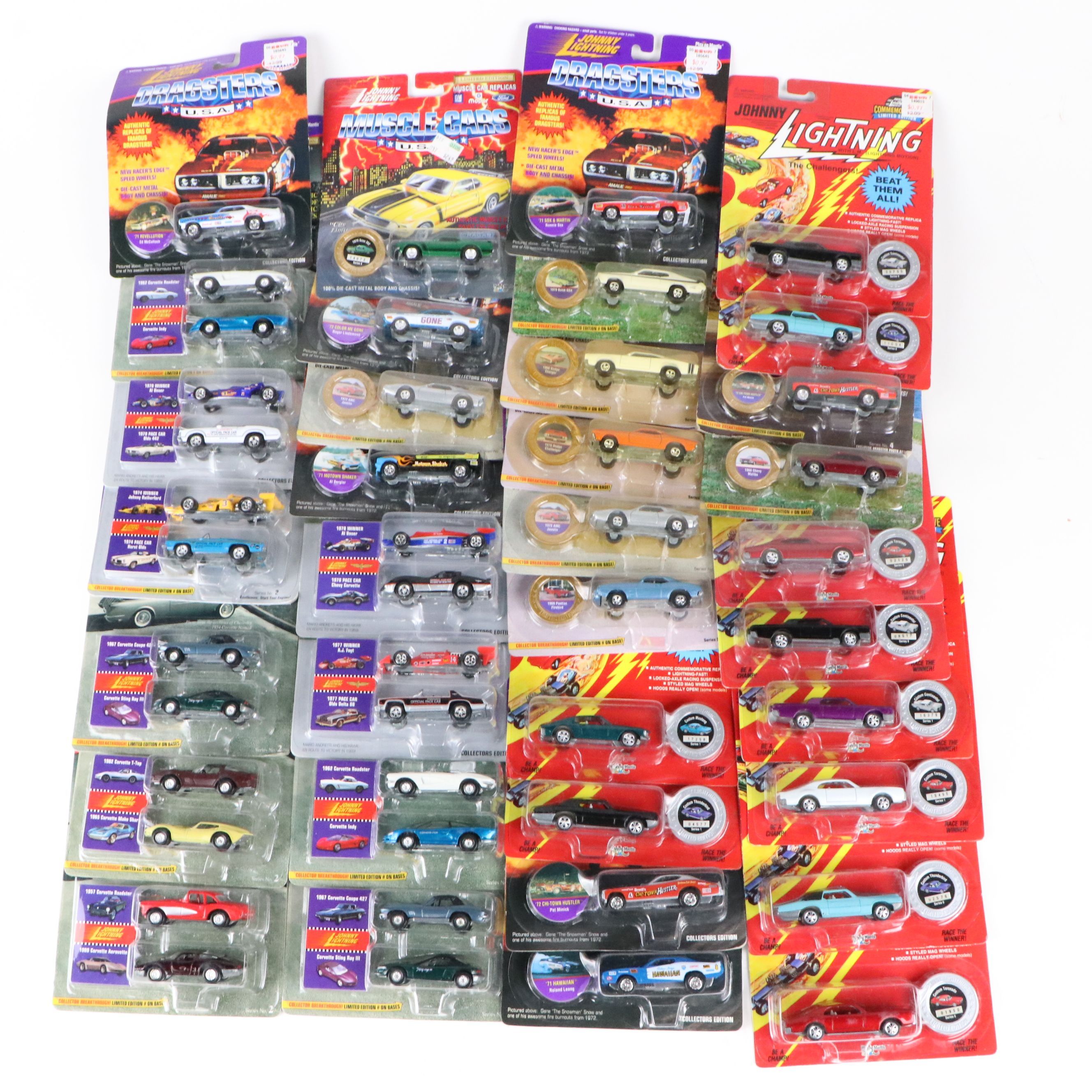 Johnny Lightning "Classic Customs Corvette," "The Challengers" and More Cars