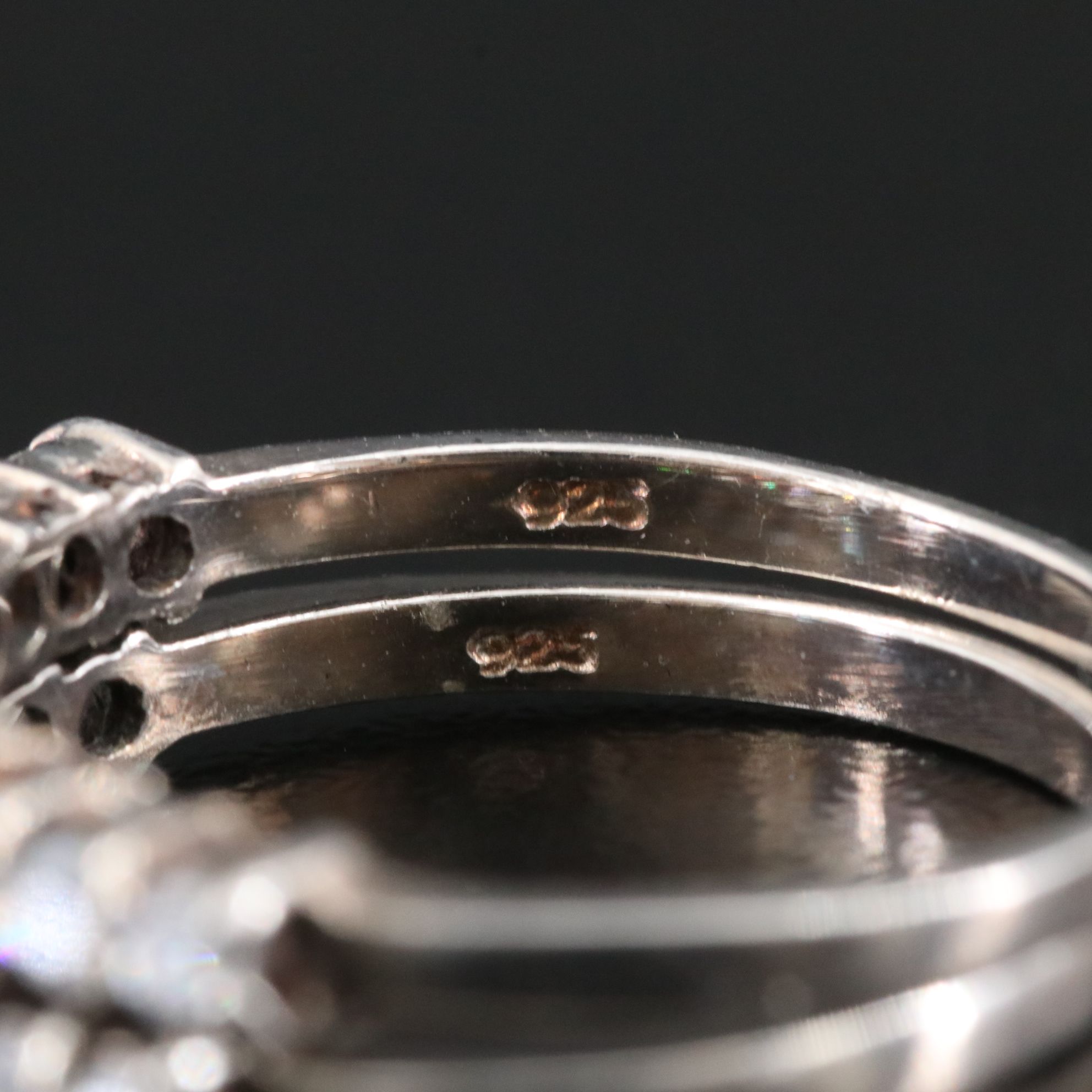 Sterling Topaz, Amethyst, Citrine and CZ Interchangeable Ring Set