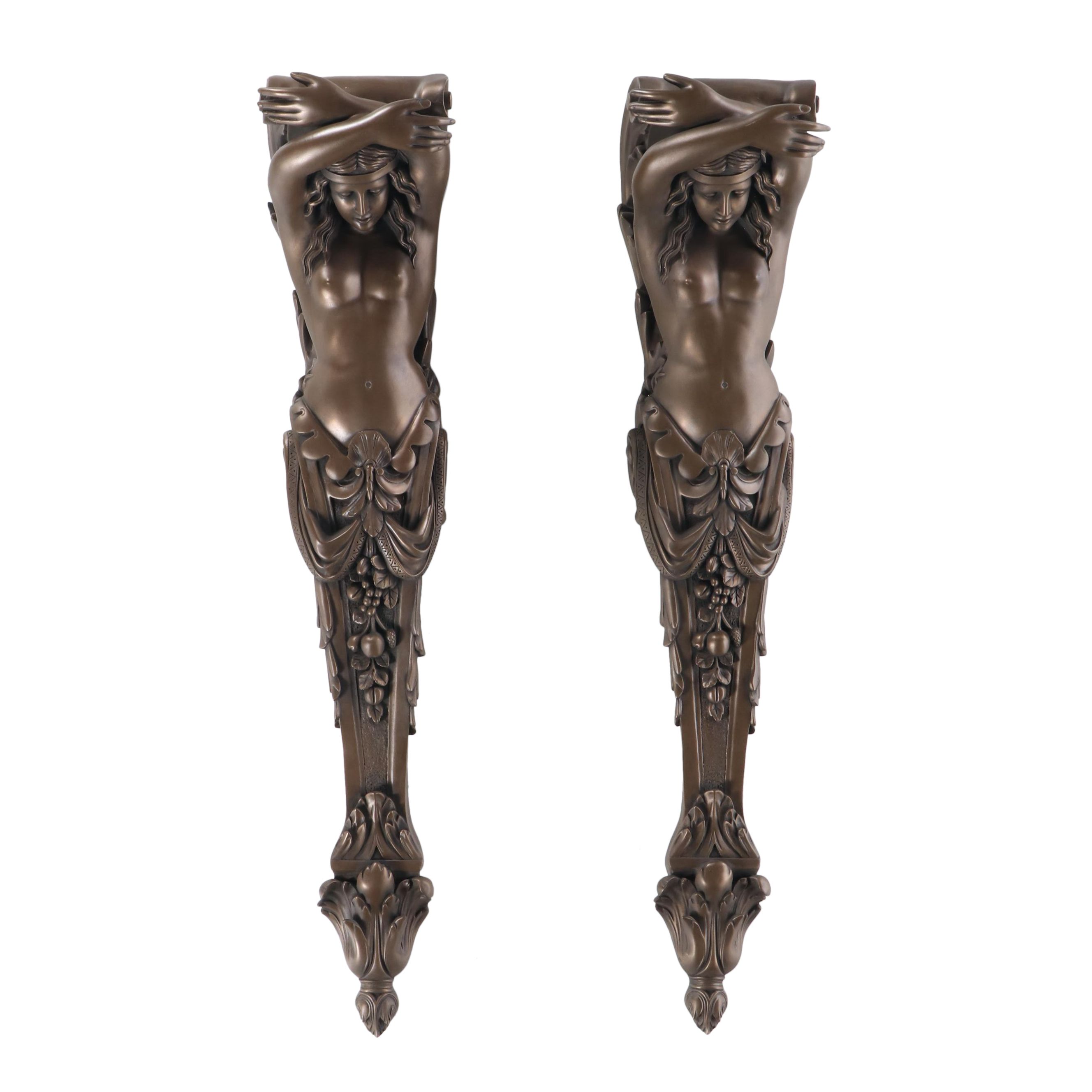 Bronze Finish Mermaid Wall Décor