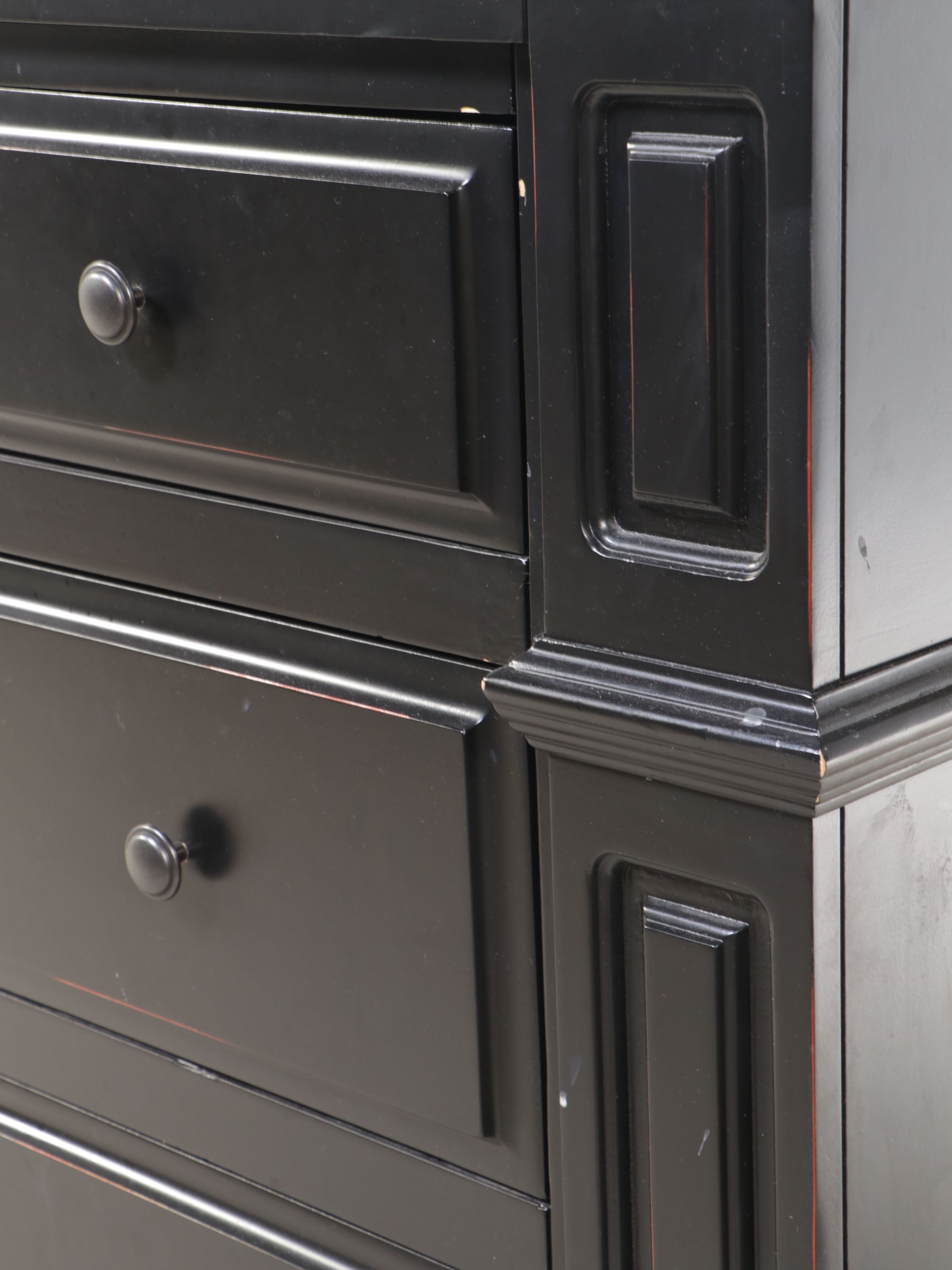 Black Finished Wood Dresser, 21st Century