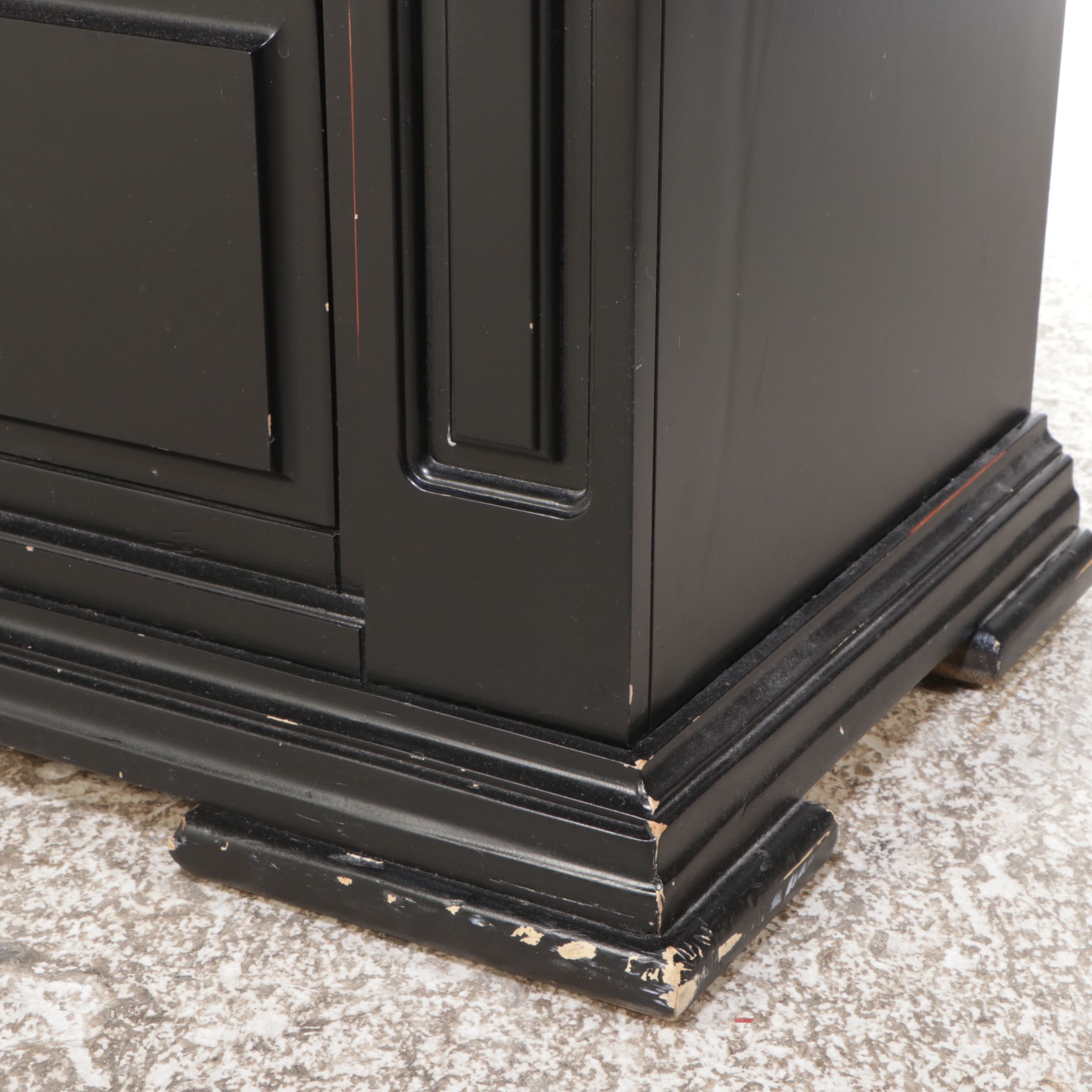 Black Finished Wood Dresser, 21st Century