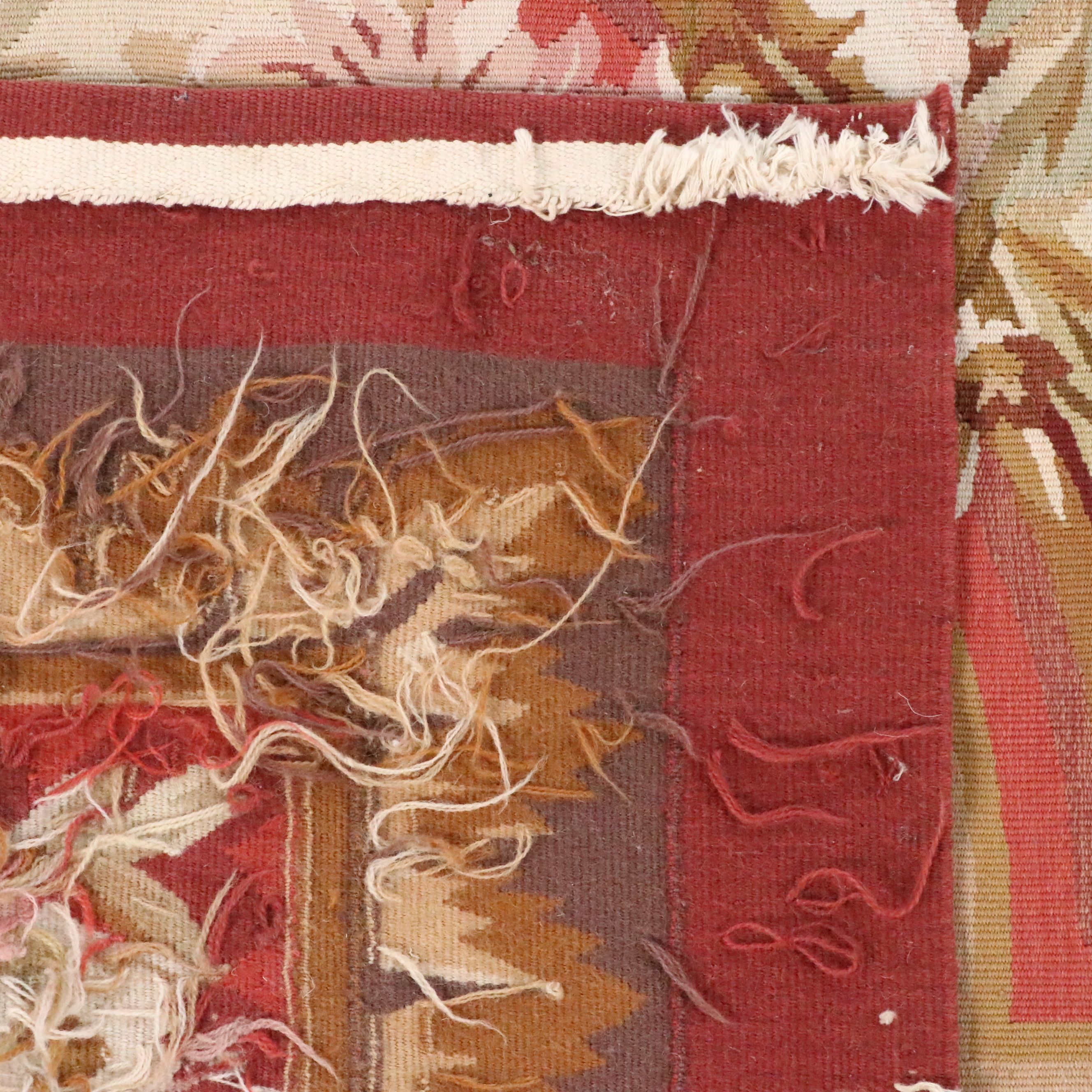 7'11 x 11'1 Handmade Sino-French Aubusson Needlepoint Area Rug