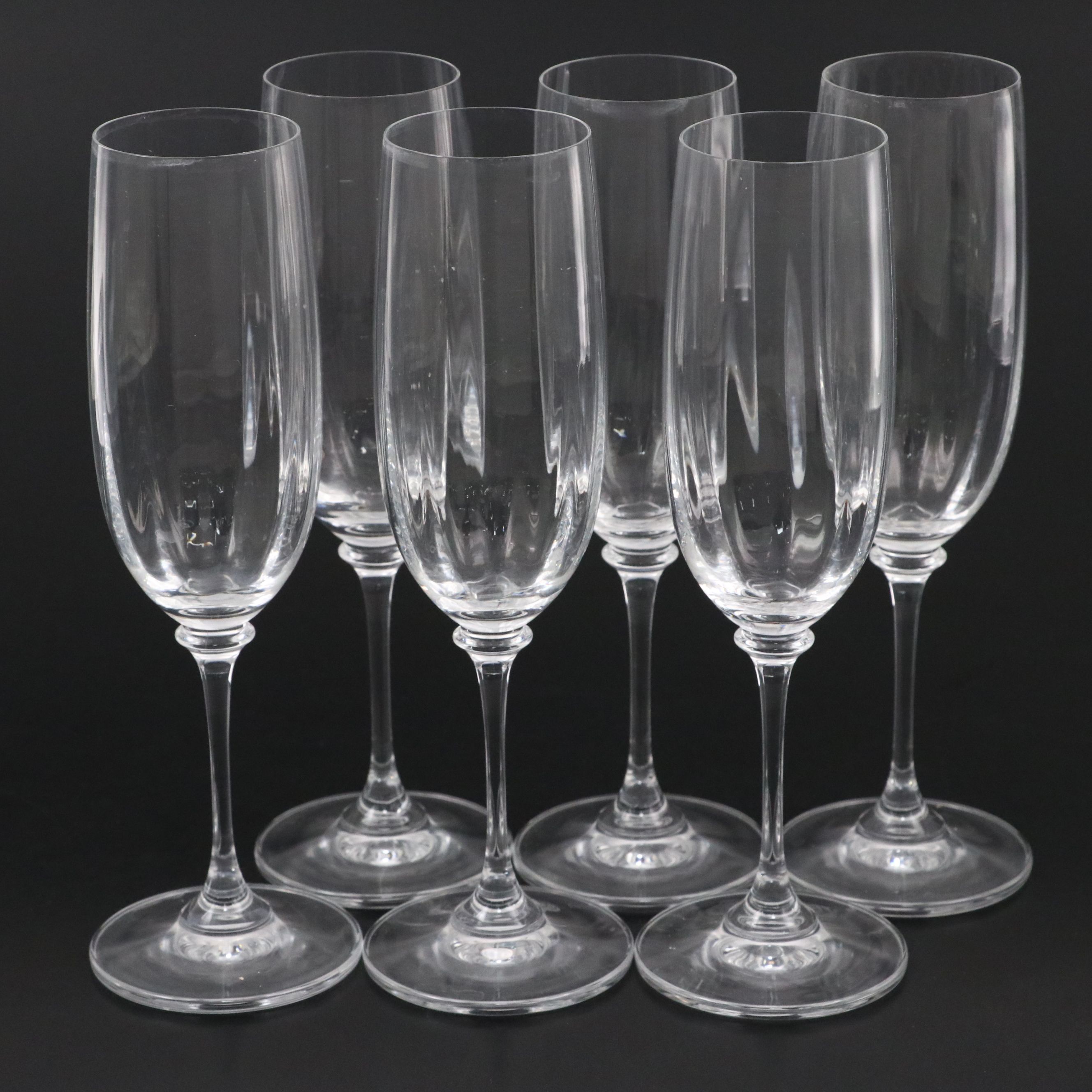 Column Stem Glass Champagne Flutes