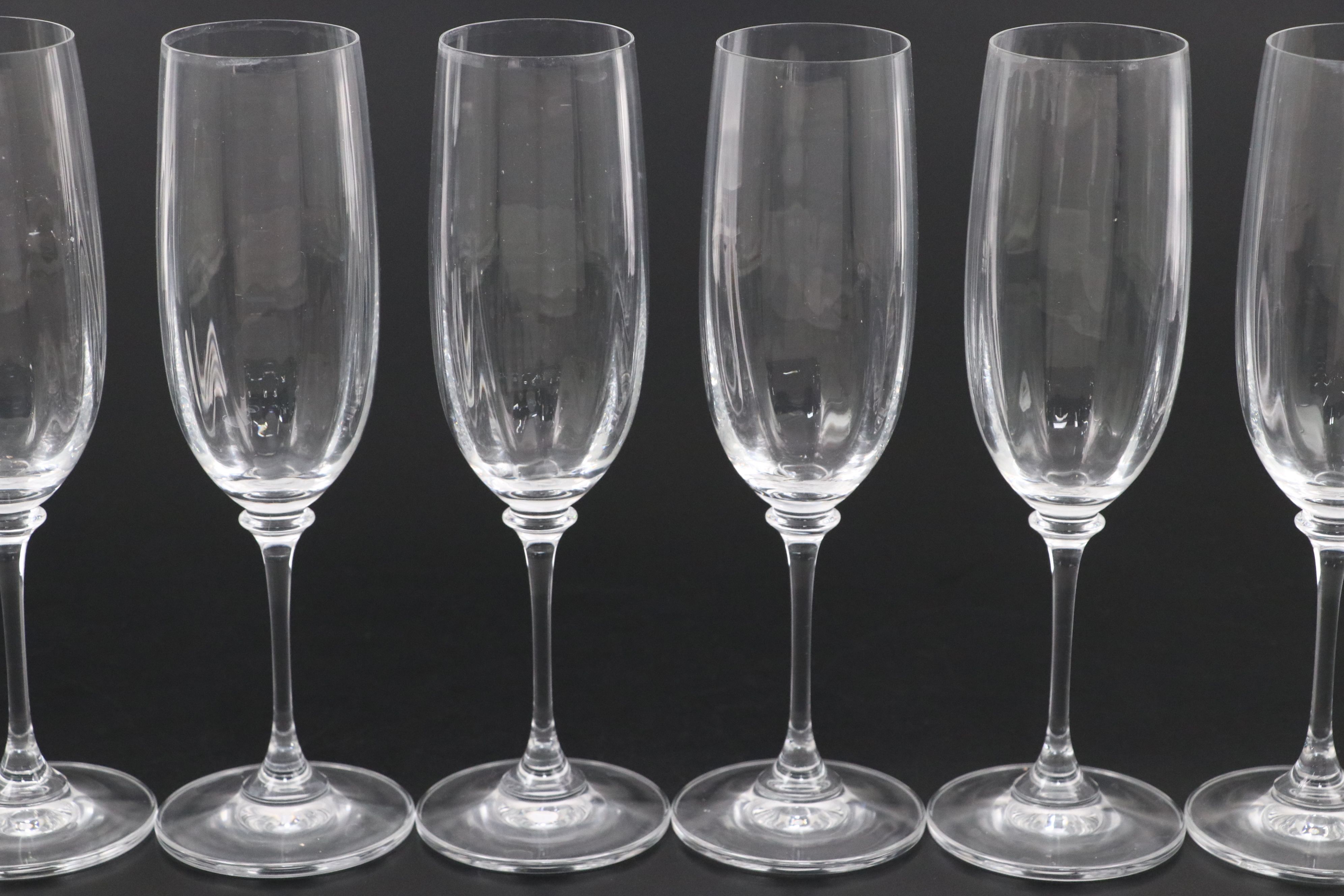 Column Stem Glass Champagne Flutes