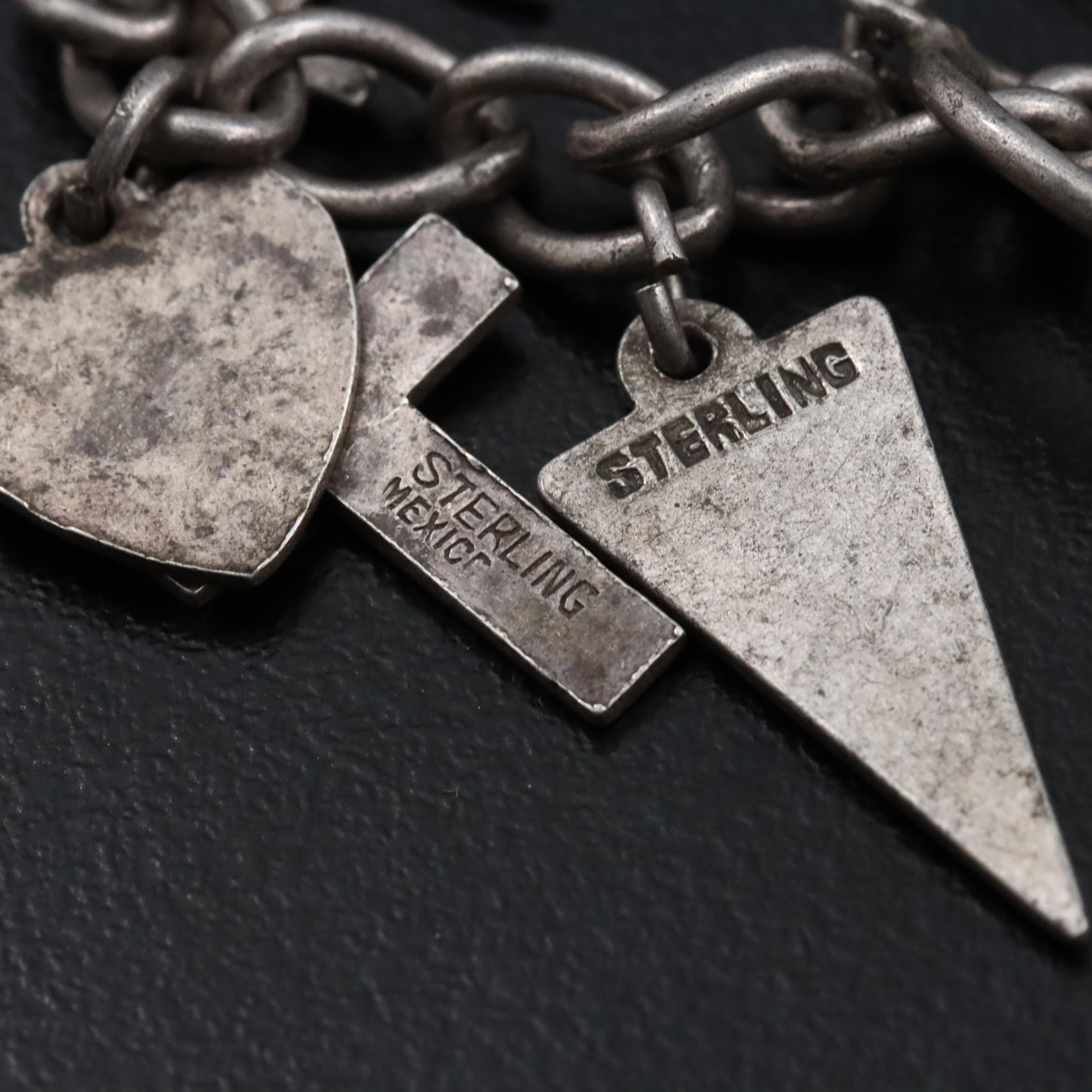 Vintage Charm Bracelet Including Sterling