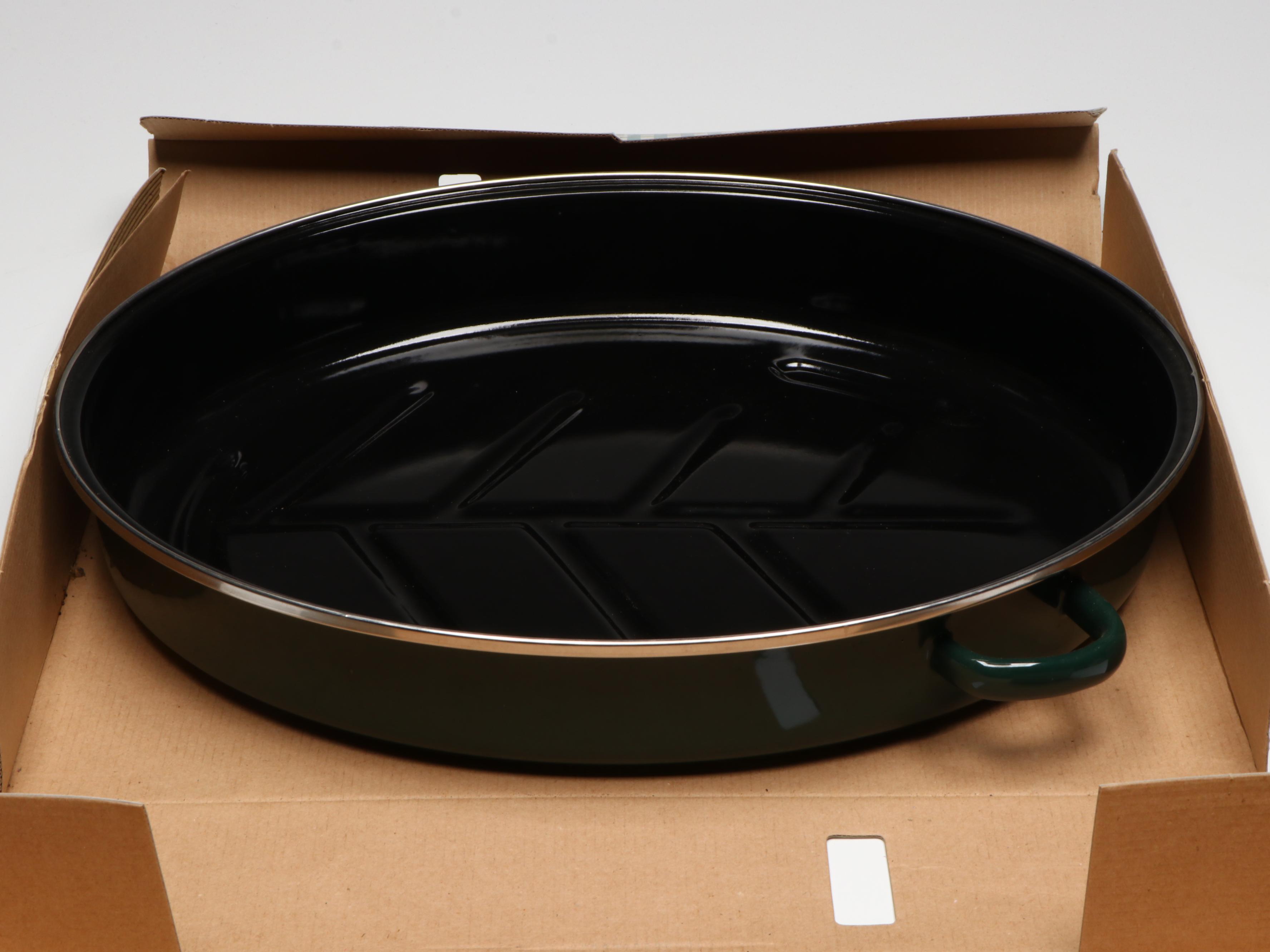 Grenada Porcelain Roaster Pan with Other Kitchen Accessories