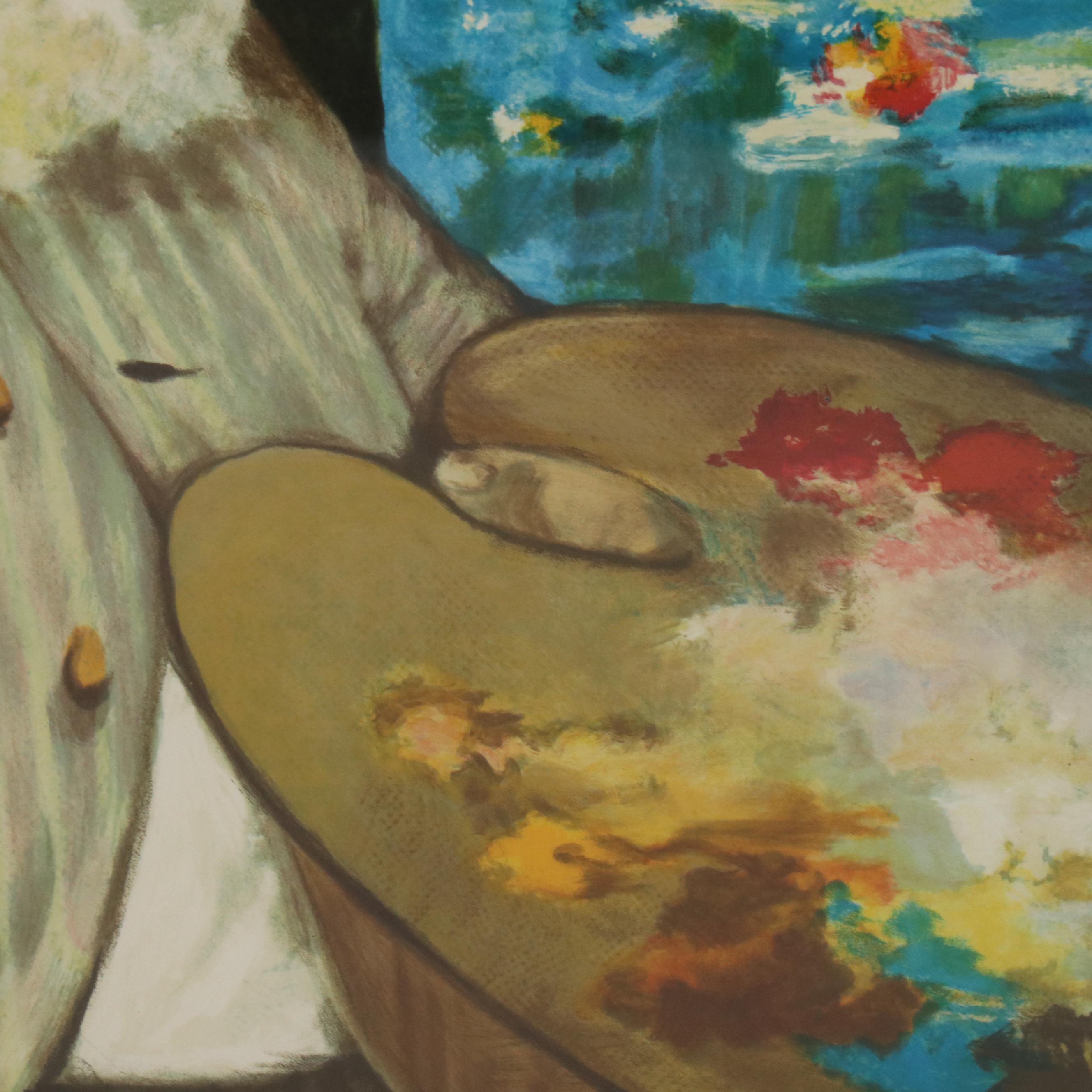 Charles Bragg Lithograph "Portrait of Monet"