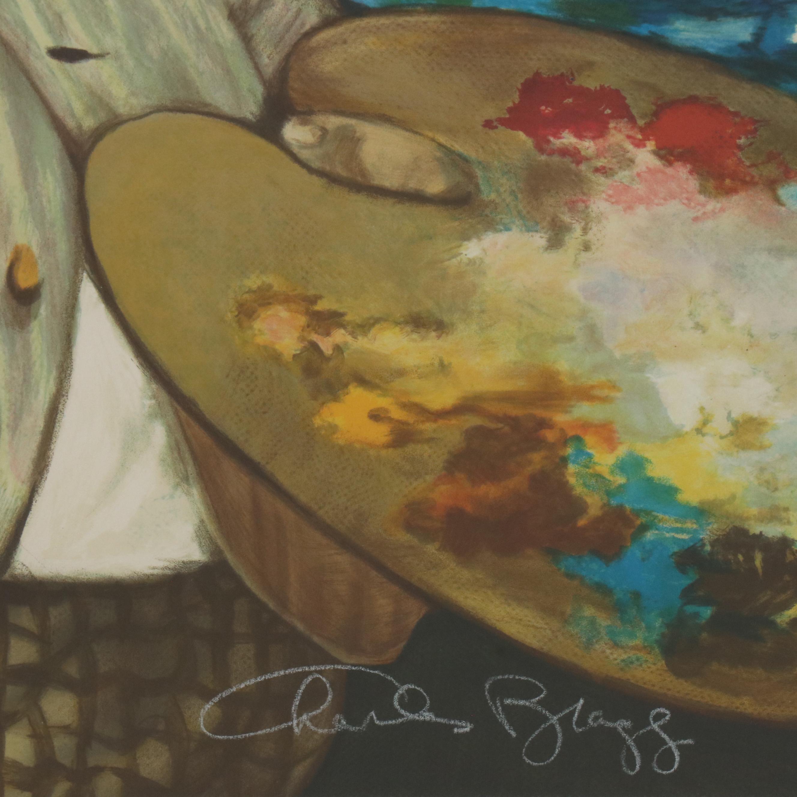 Charles Bragg Lithograph "Portrait of Monet"