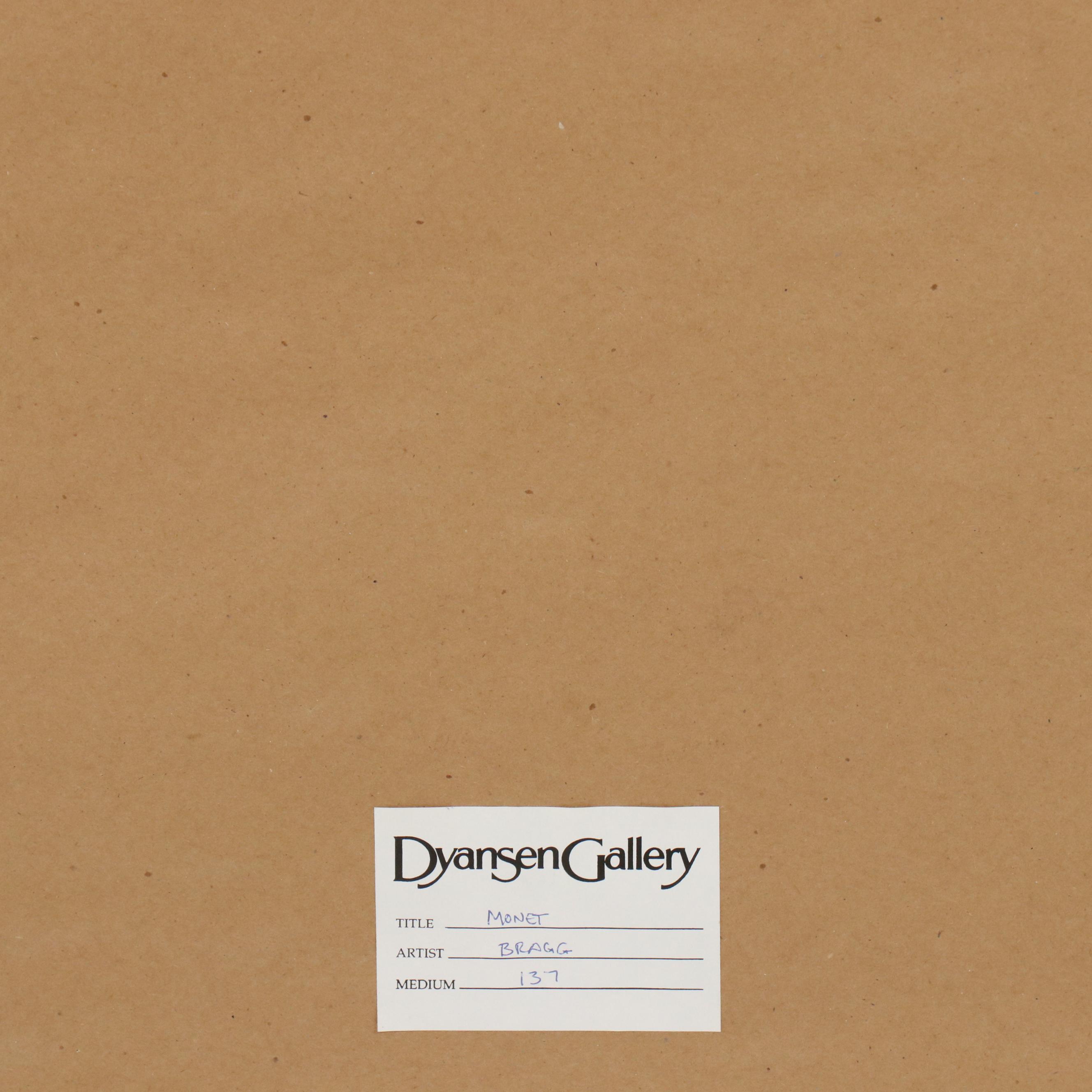 Charles Bragg Lithograph "Portrait of Monet"